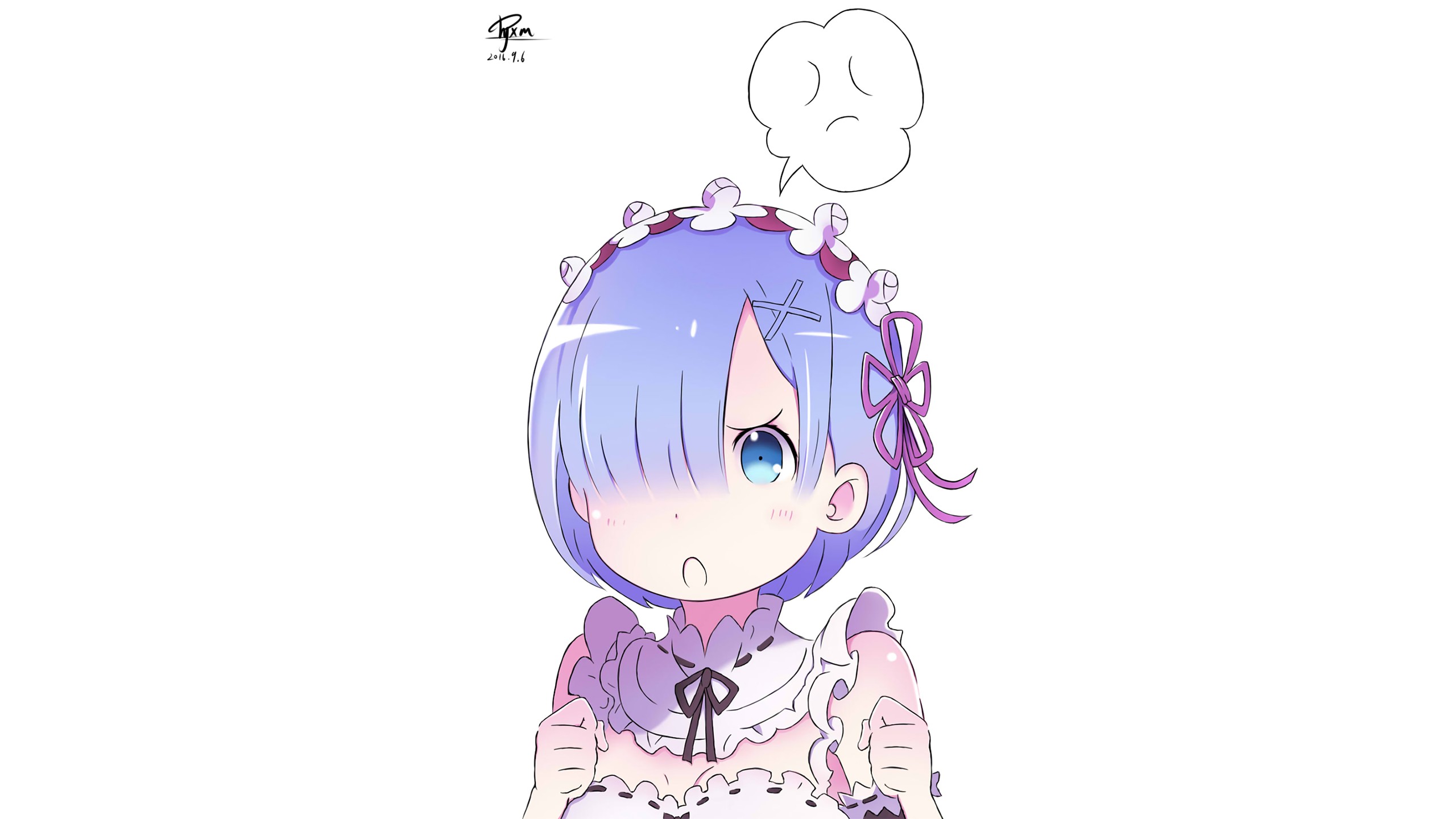 Rem from Re:Zero anime HD Wallpaper