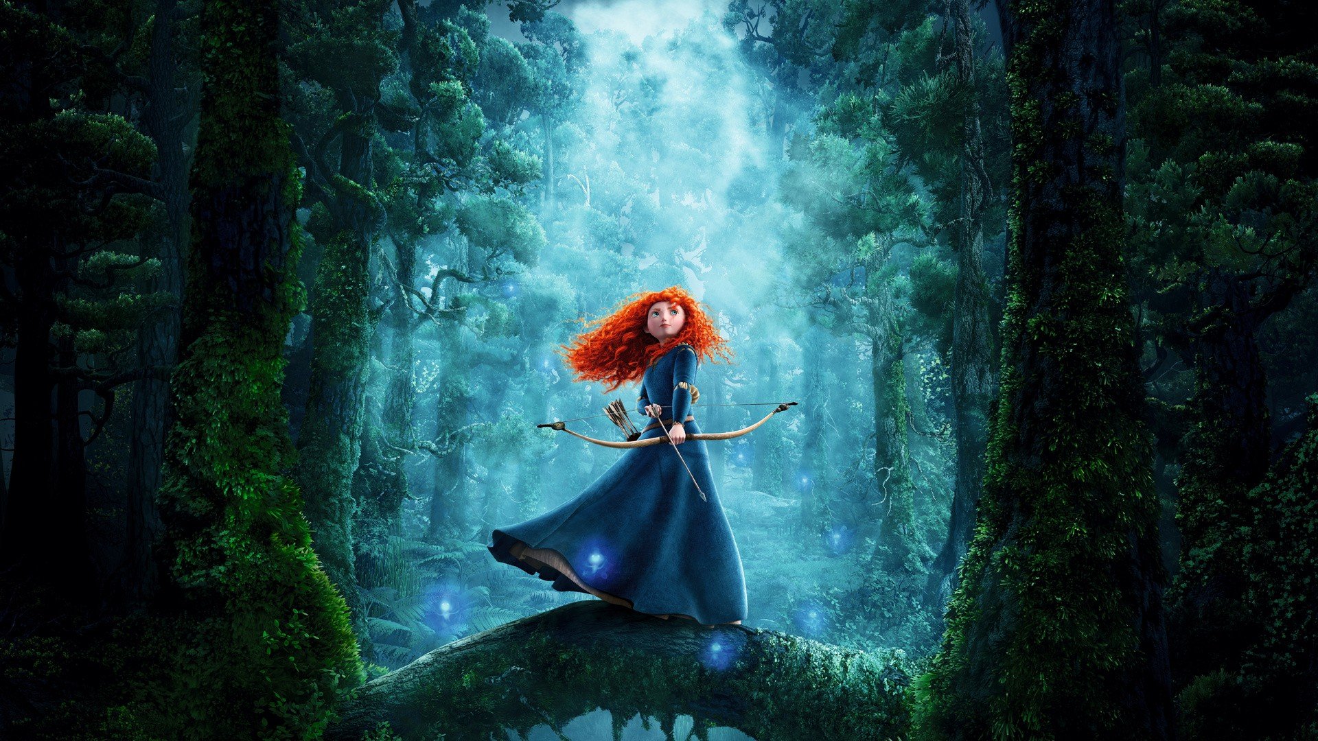Merida from Brave in a forest HD Wallpaper