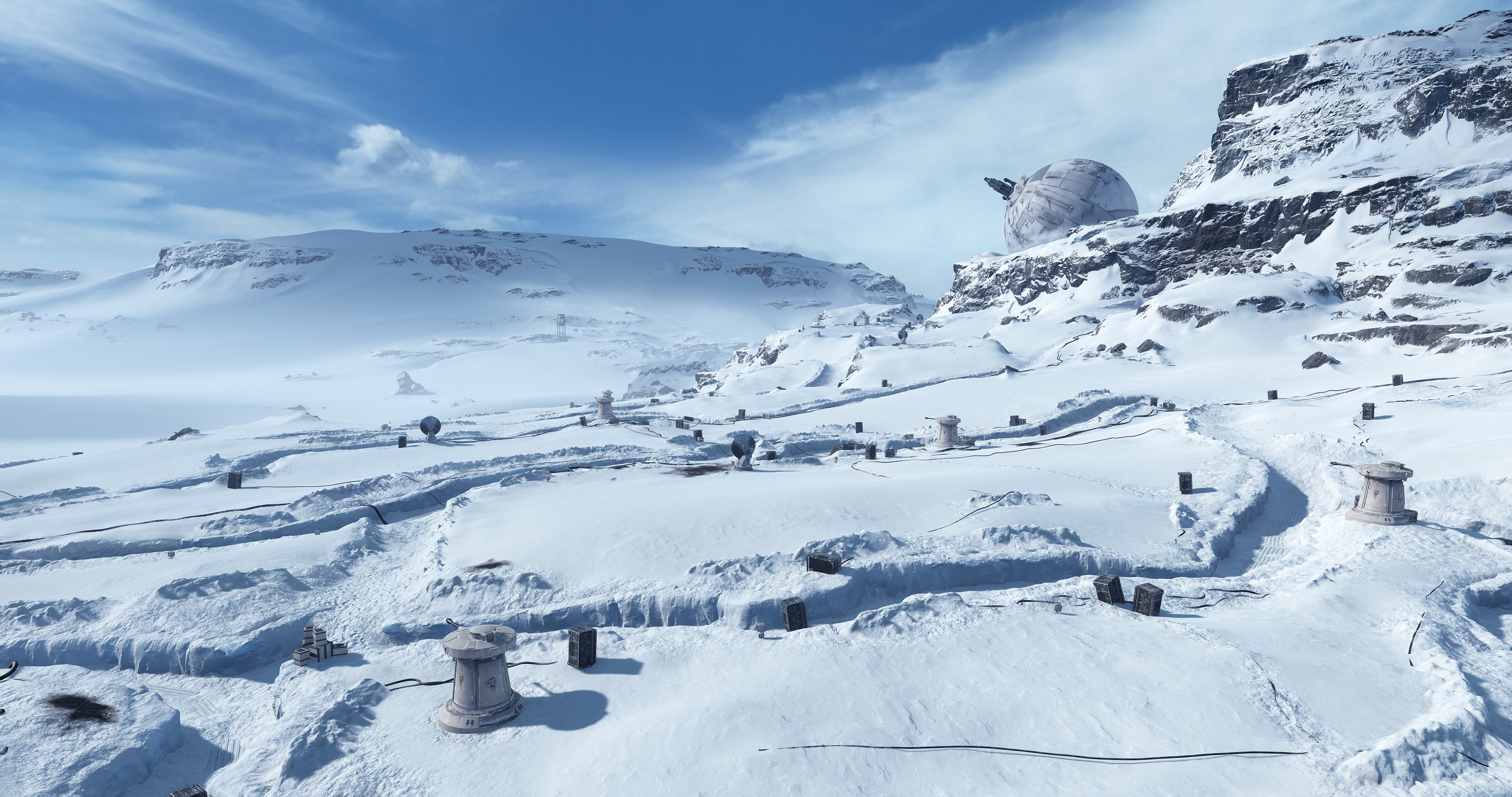 Star Wars Hoth Snow Battle Scene HD Wallpaper