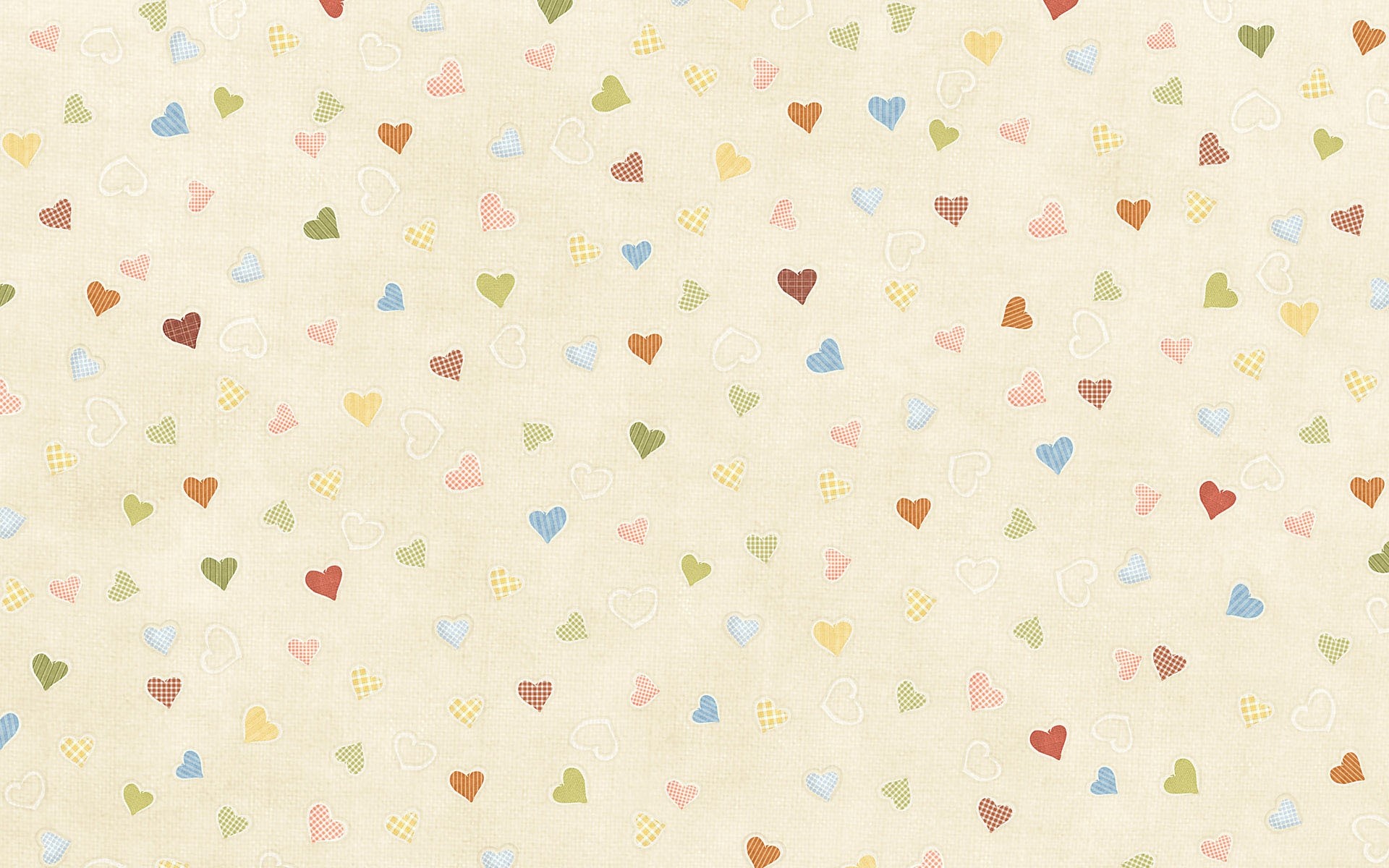 Scattered hearts pattern on a textured surface HD Wallpaper