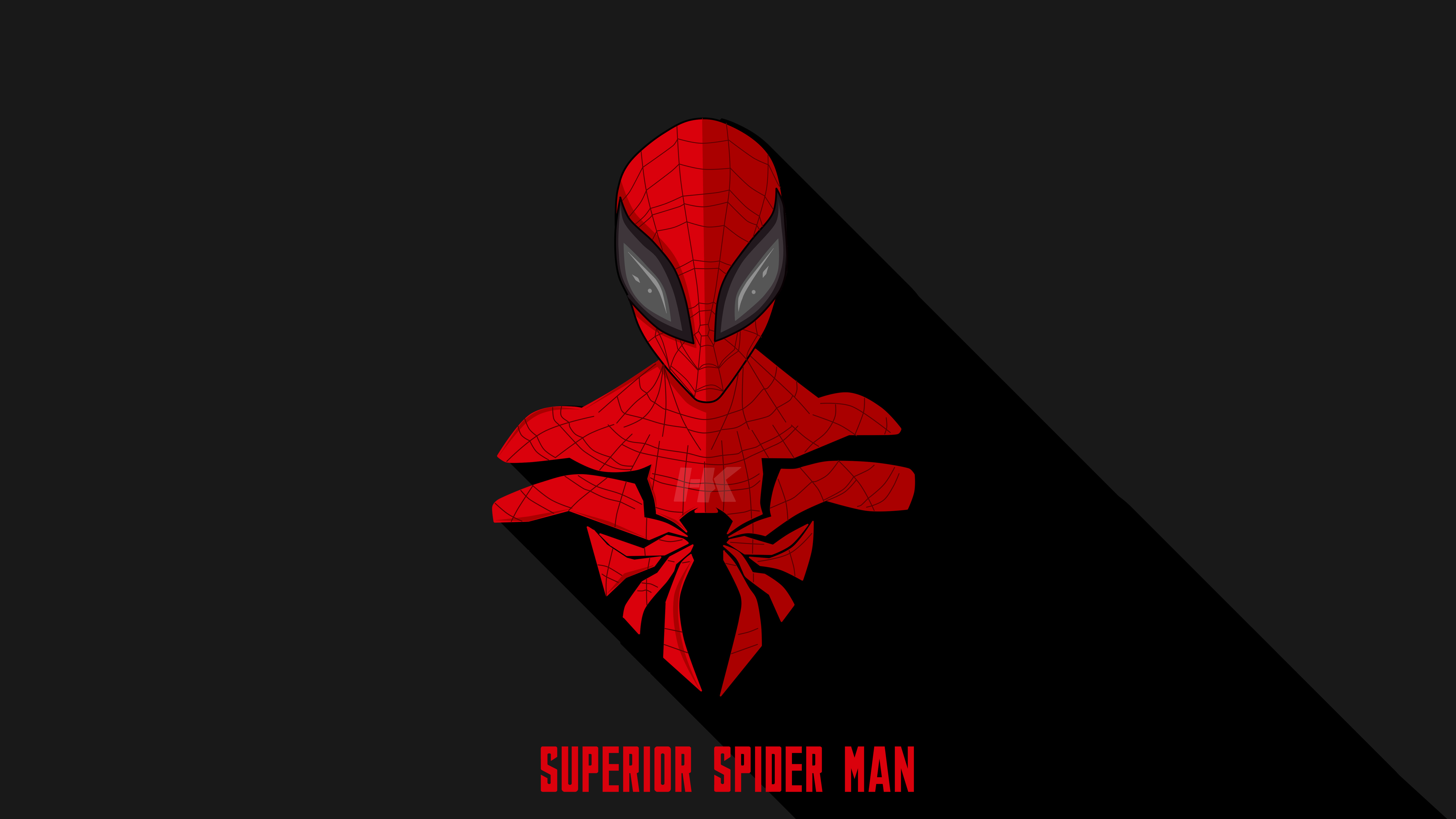 Superior Spider-Man from Marvel Comics, minimalist digital art HD Wallpaper