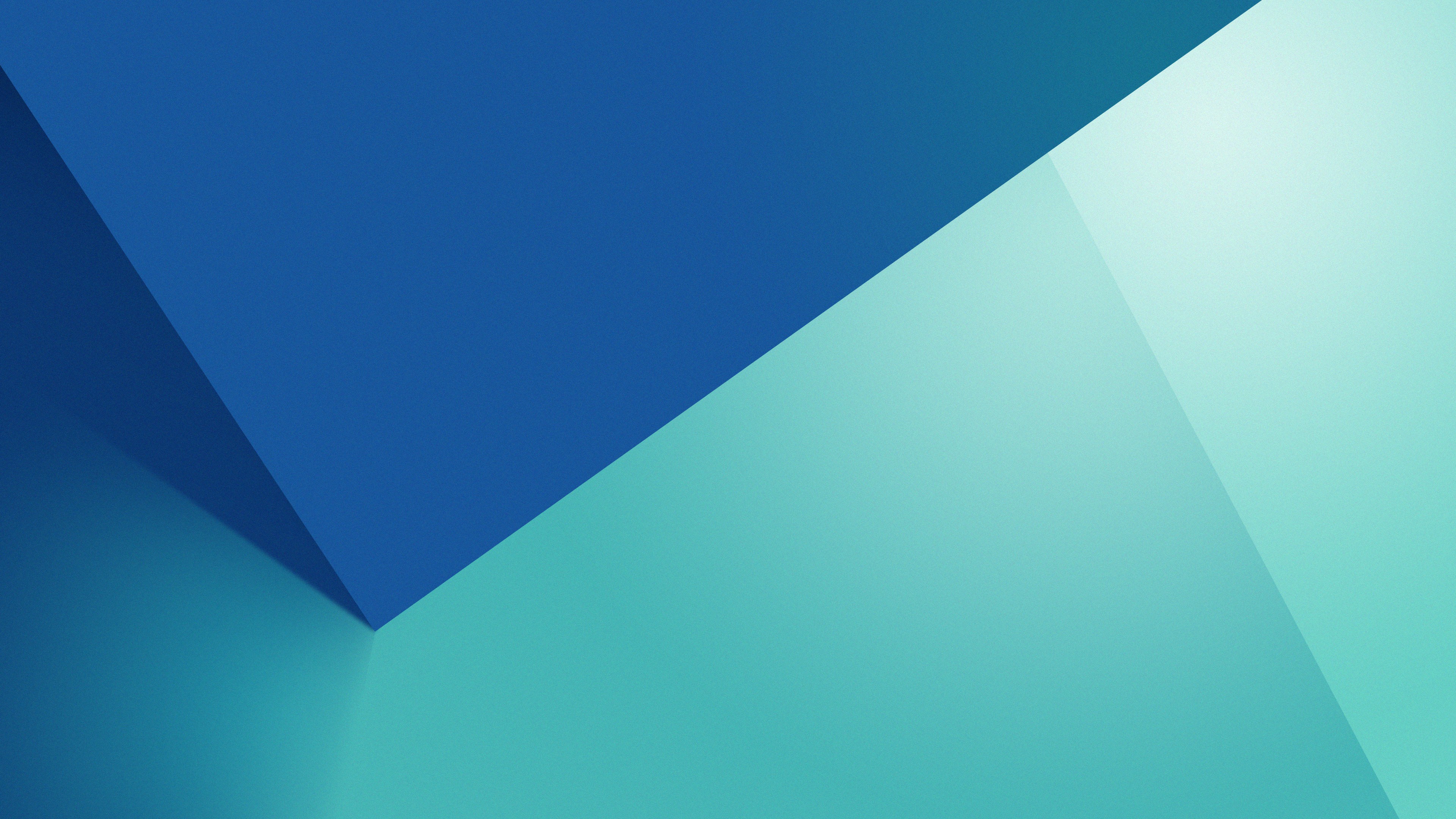 Abstract geometric shapes with blue and teal gradients HD Wallpaper