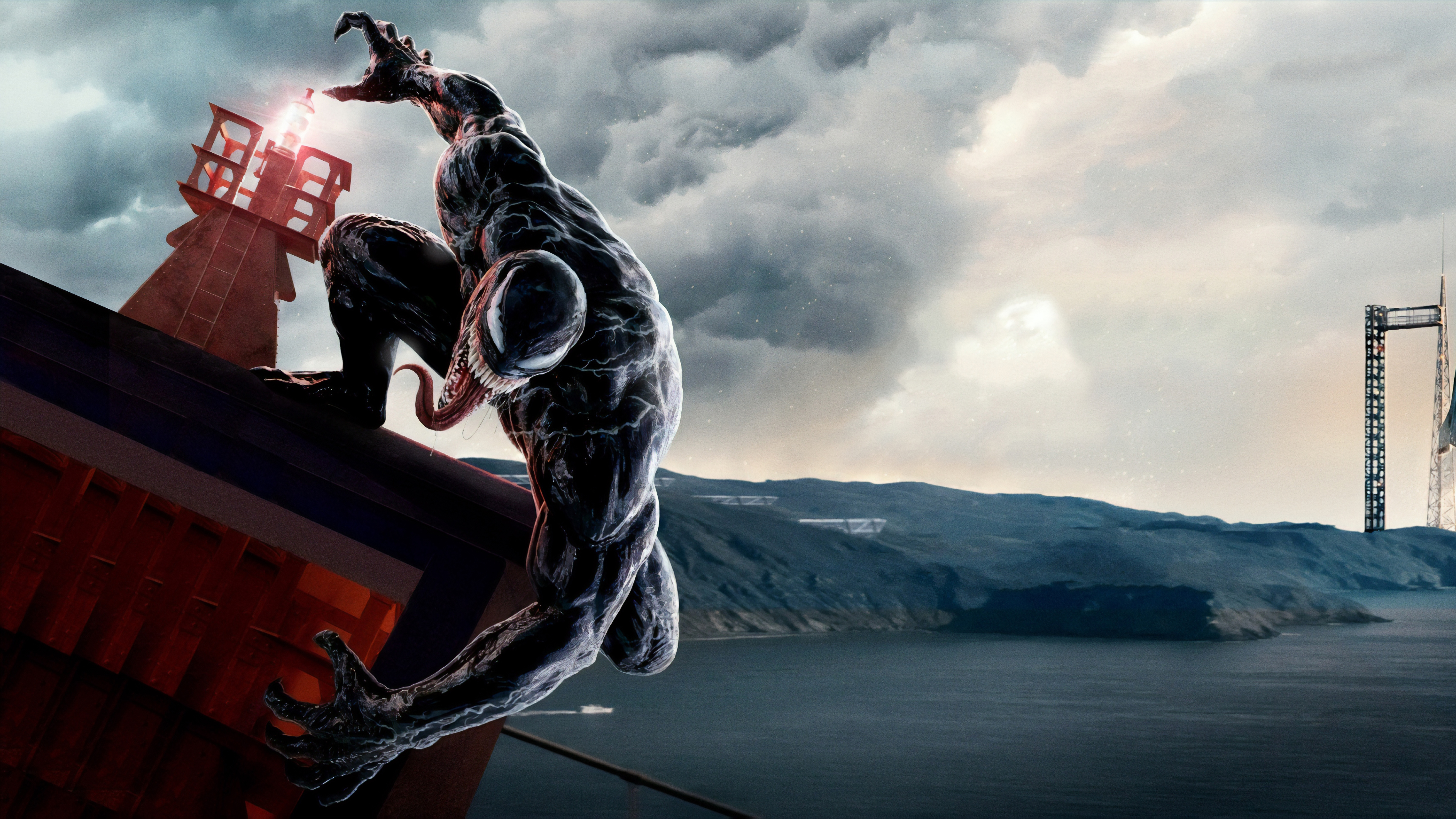 Venom on a building HD Wallpaper