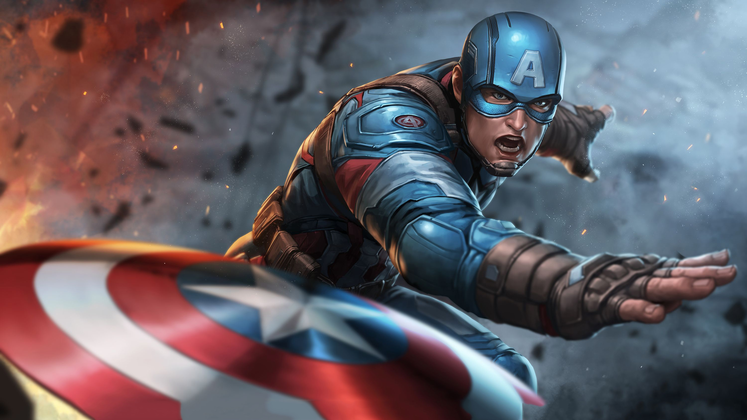 Captain America from Marvel Comics HD Wallpaper