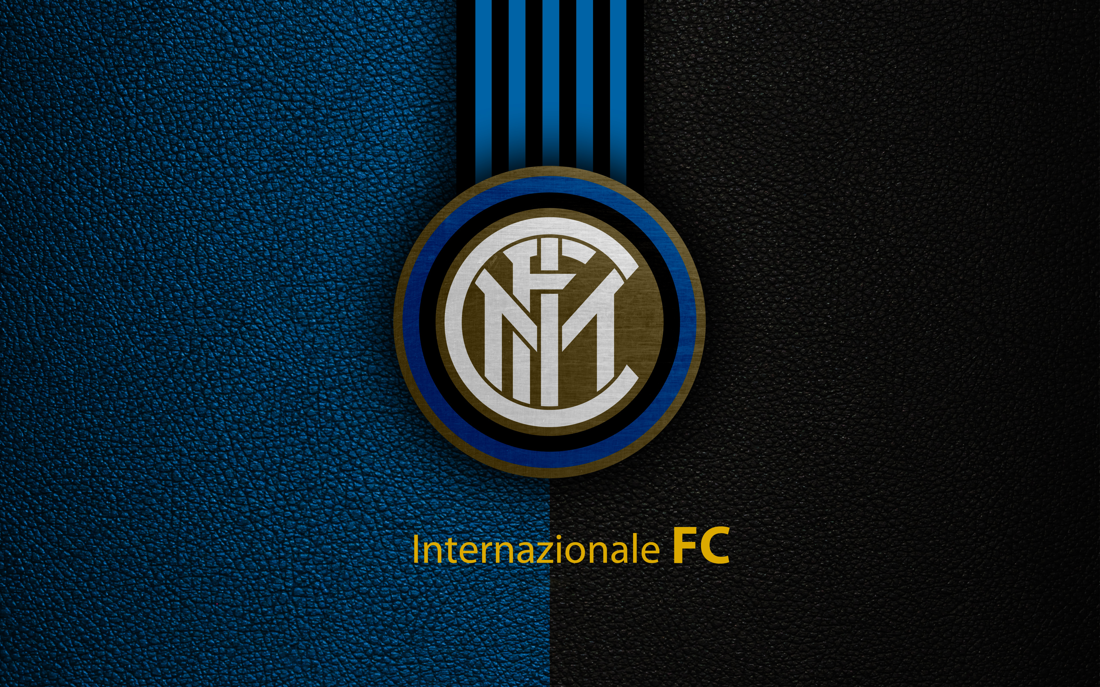 Inter Milan FC logo on textured background HD Wallpaper