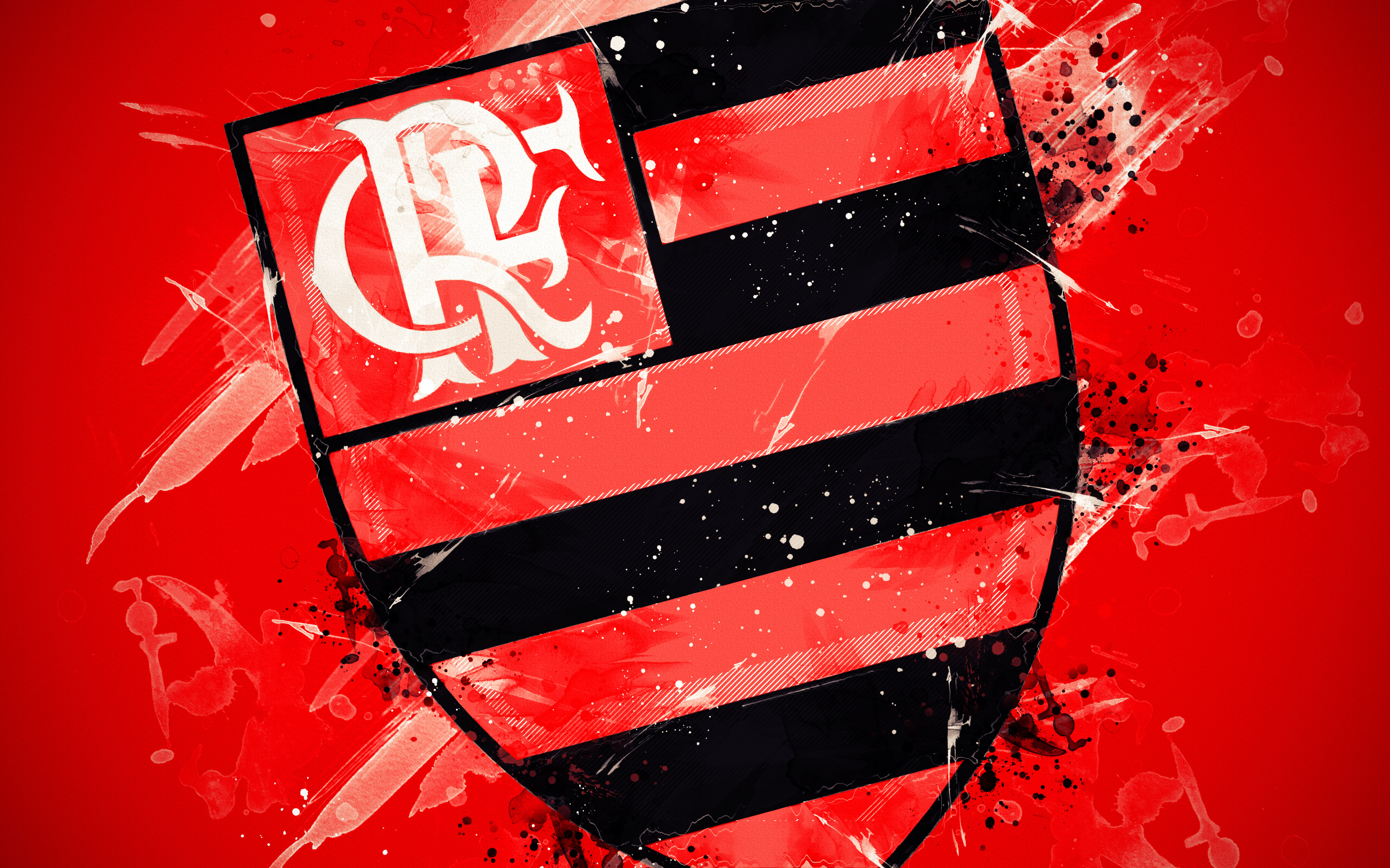 Clube de Regatas do Flamengo Soccer Logo Artwork HD Wallpaper