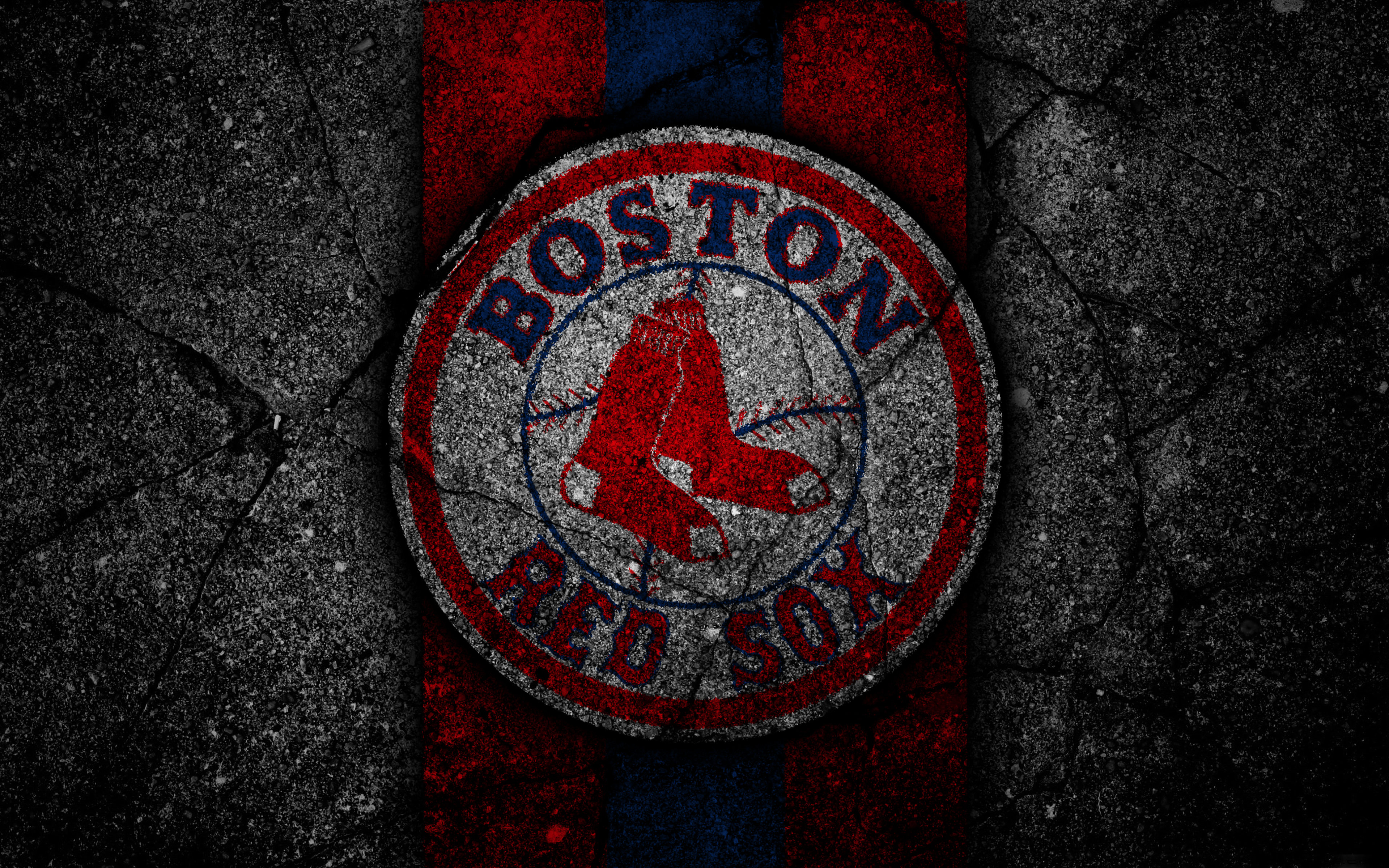 Boston Red Sox Logo on Textured Background HD Wallpaper