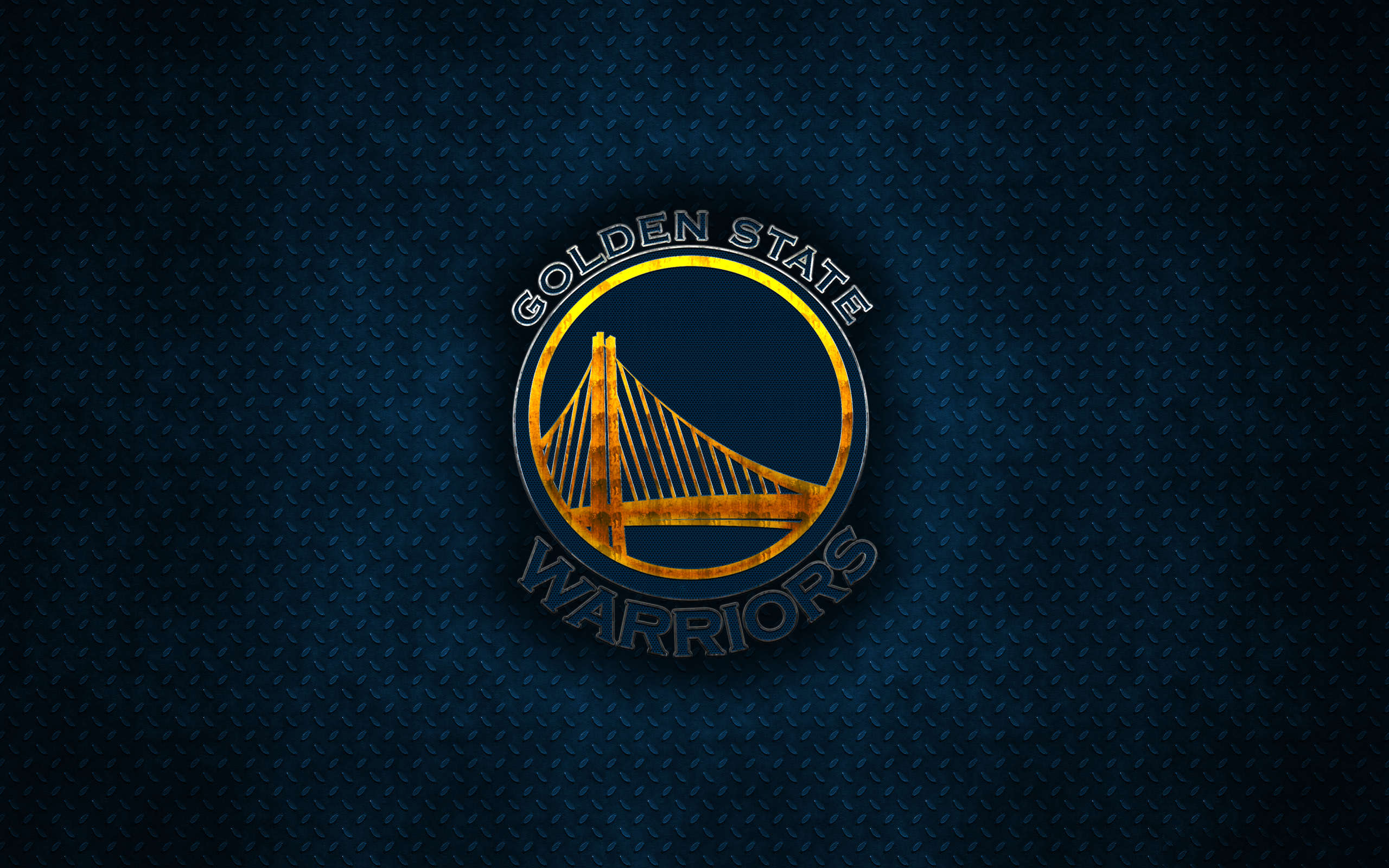 Golden State Warriors Logo on Textured Background HD Wallpaper