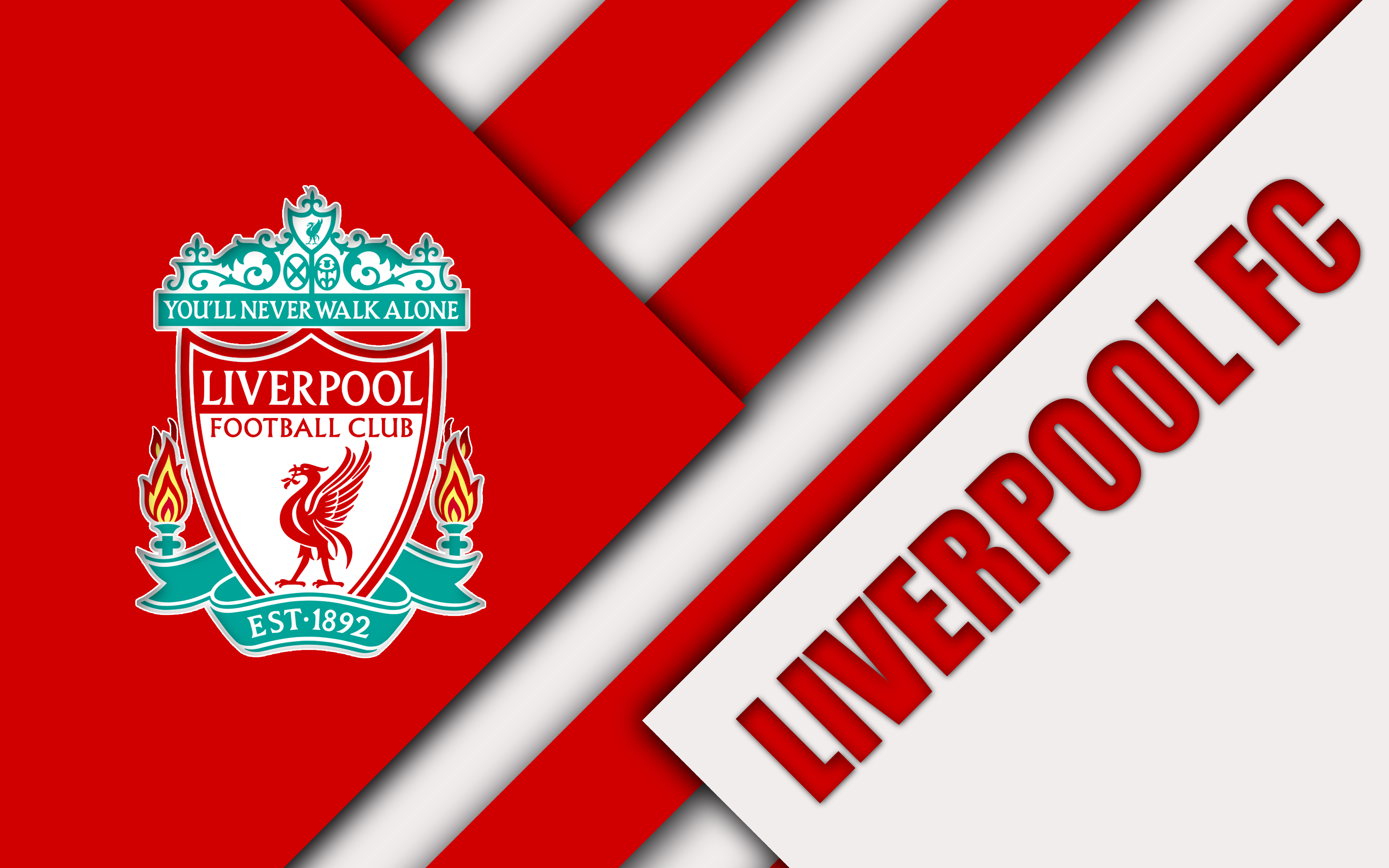 Liverpool FC logo and text HD Wallpaper