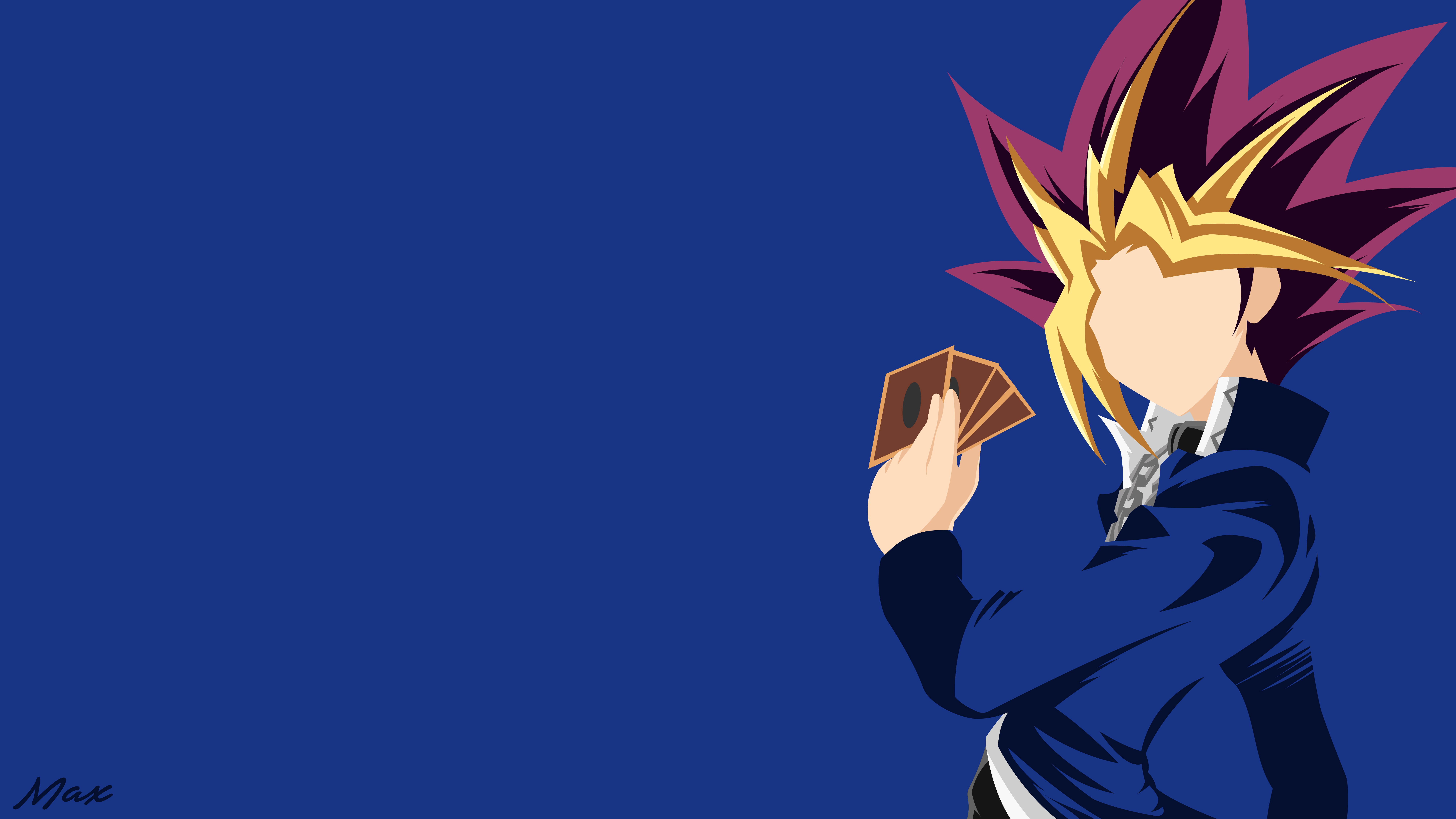 Yugi Muto from Yu-Gi-Oh! holding cards HD Wallpaper