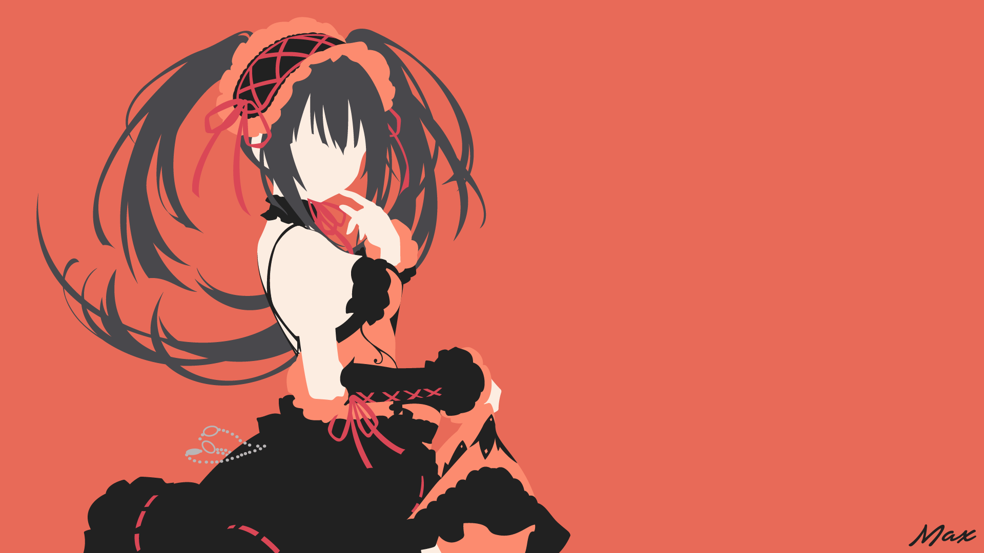 Kurumi Tokisaki in Dark Gothic Outfit HD Wallpaper