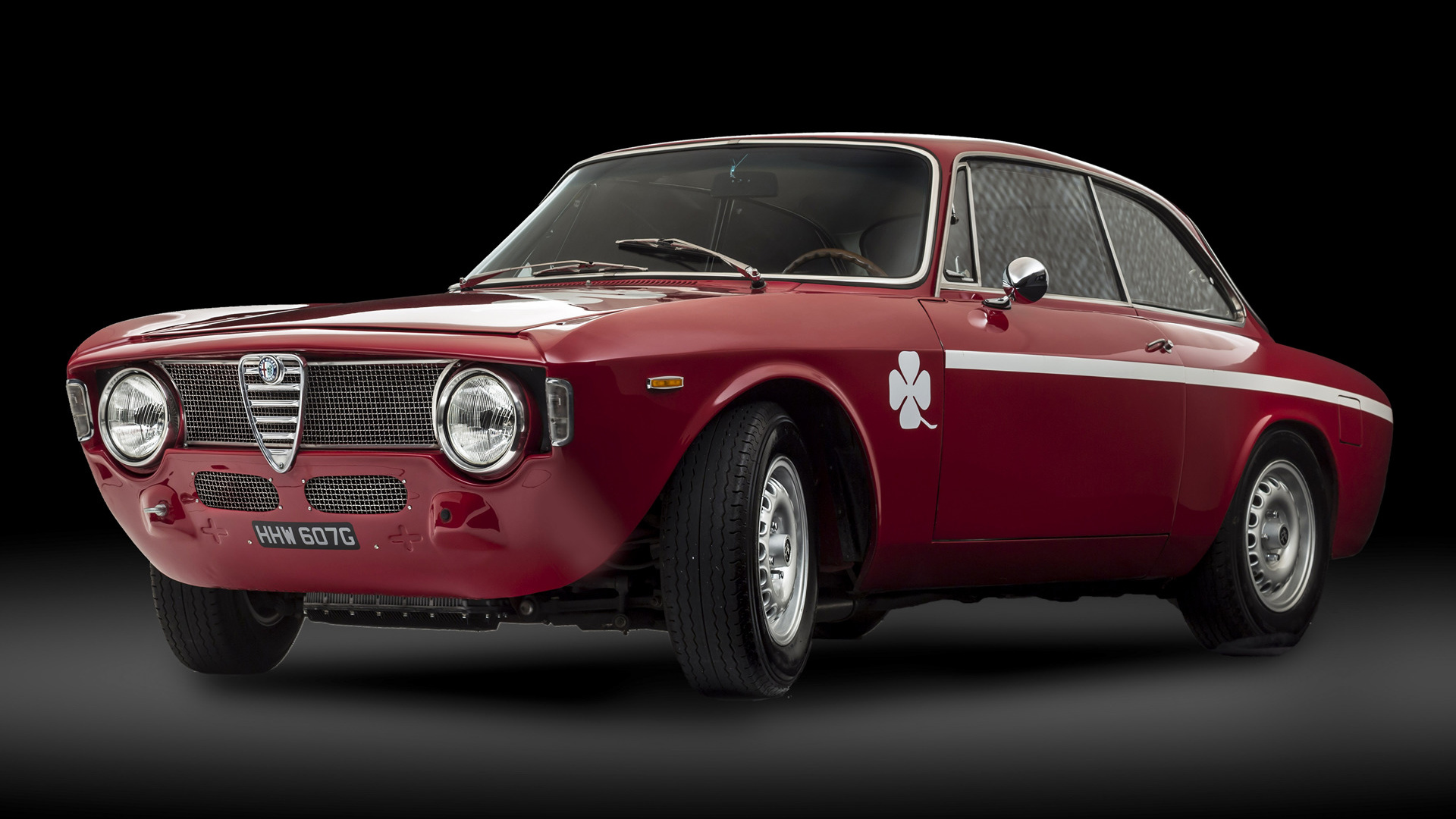 Red Alfa Romeo GTA 1300 Junior Sport Coupe HD Wallpaper