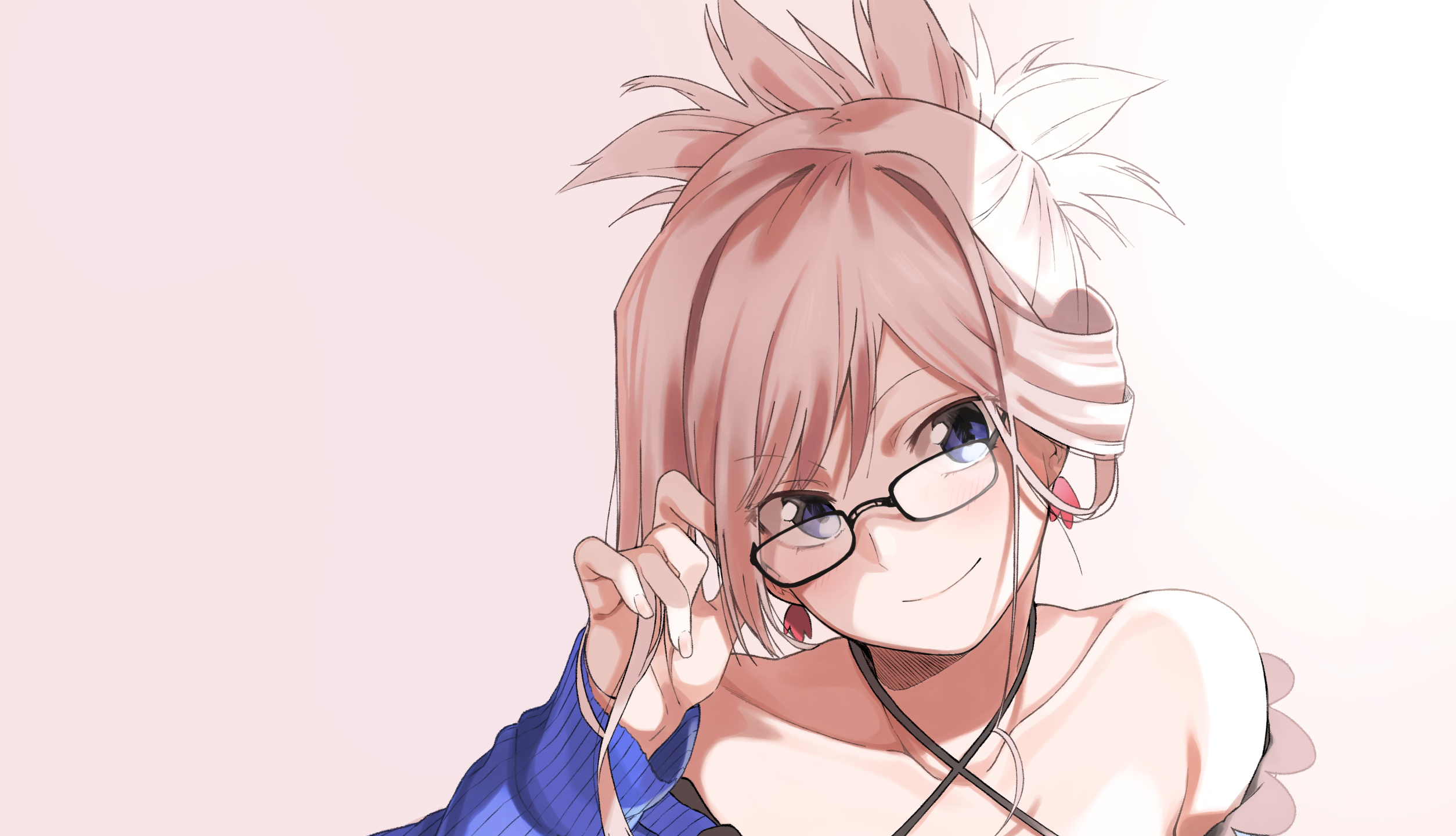 Musashi Miyamoto from Fate/Grand Order wearing glasses HD Wallpaper