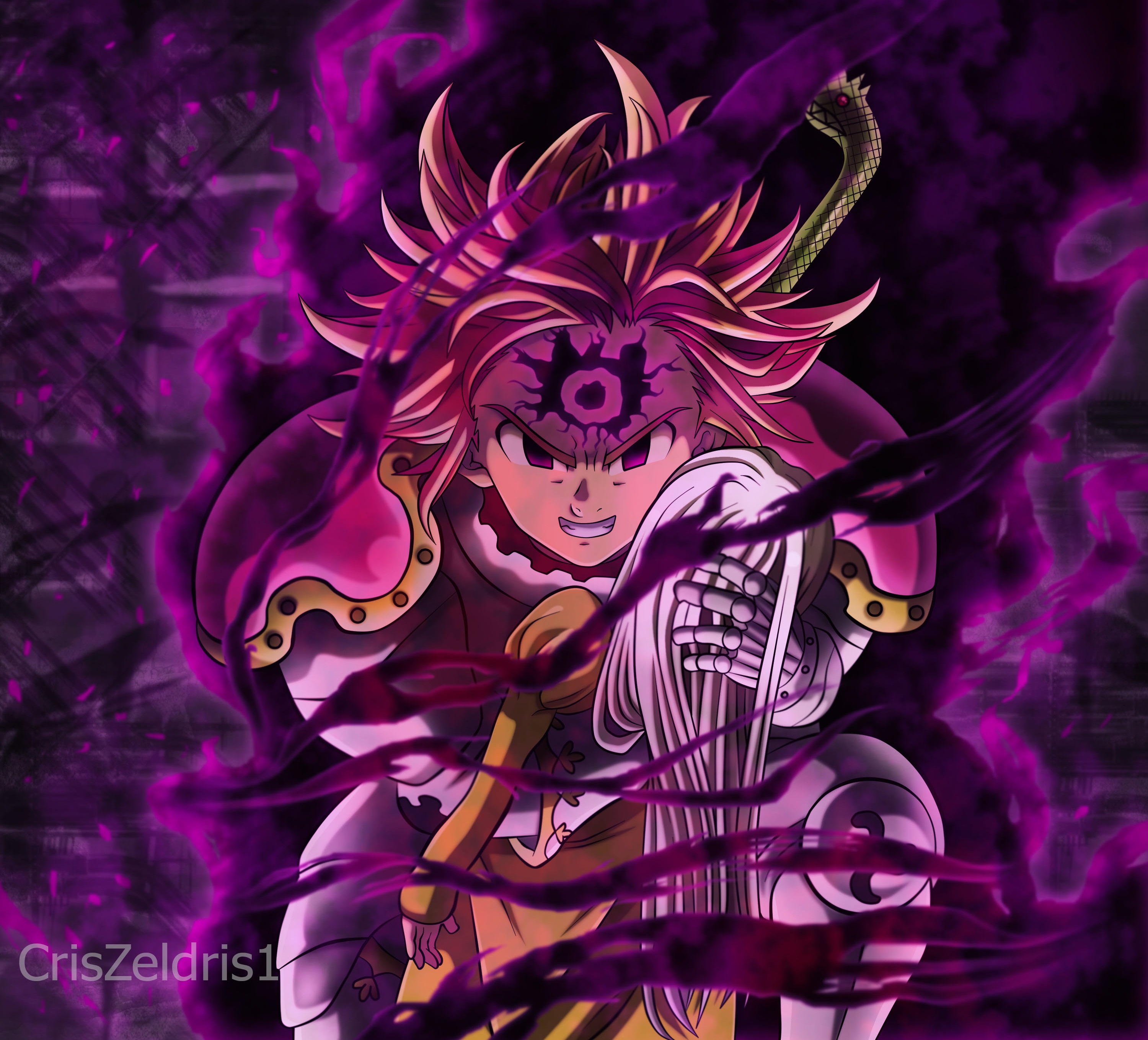 Meliodas from The Seven Deadly Sins with Elizabeth Liones HD Wallpaper