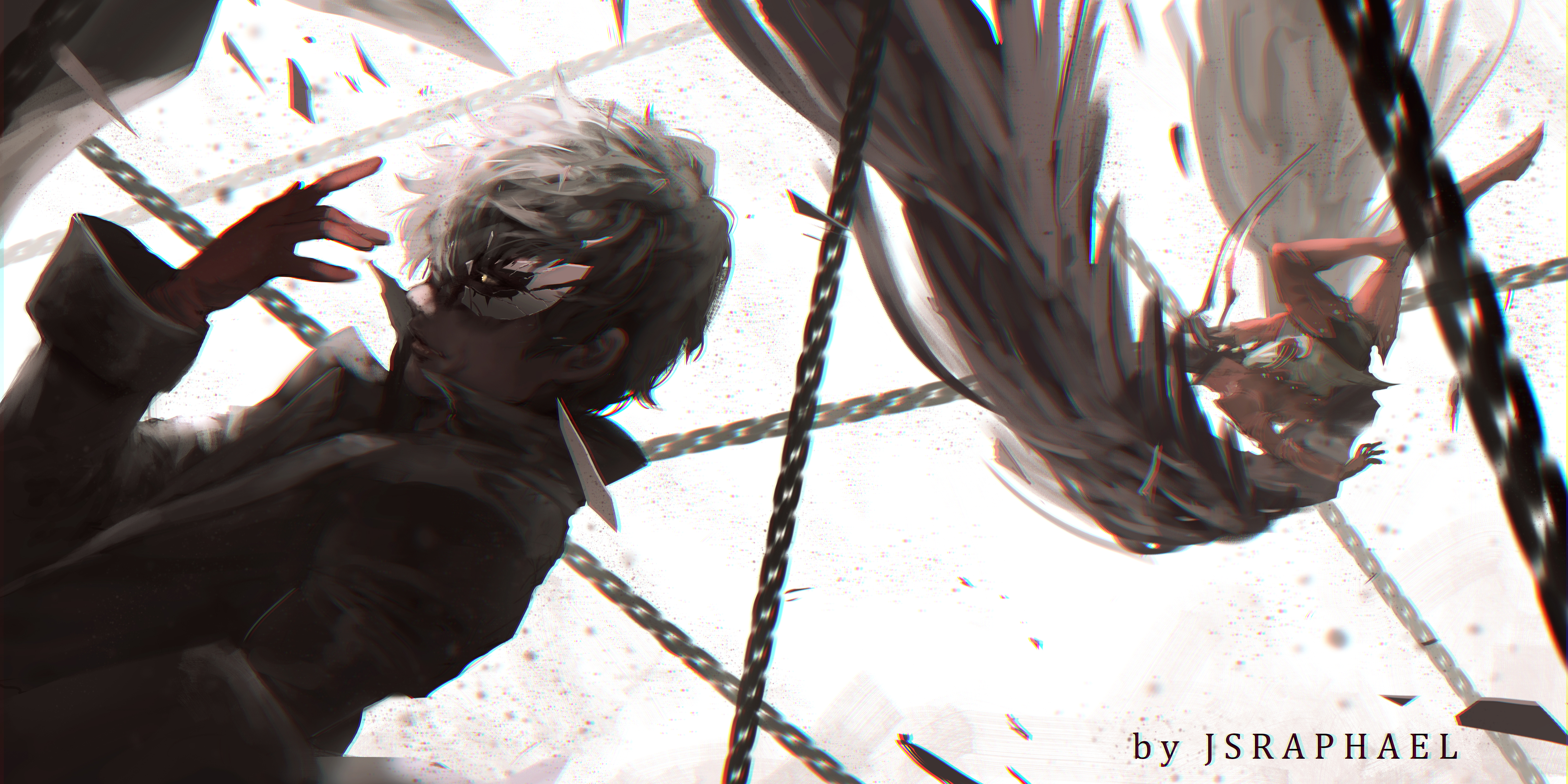Joker and Arsene from Persona 5 falling HD Wallpaper