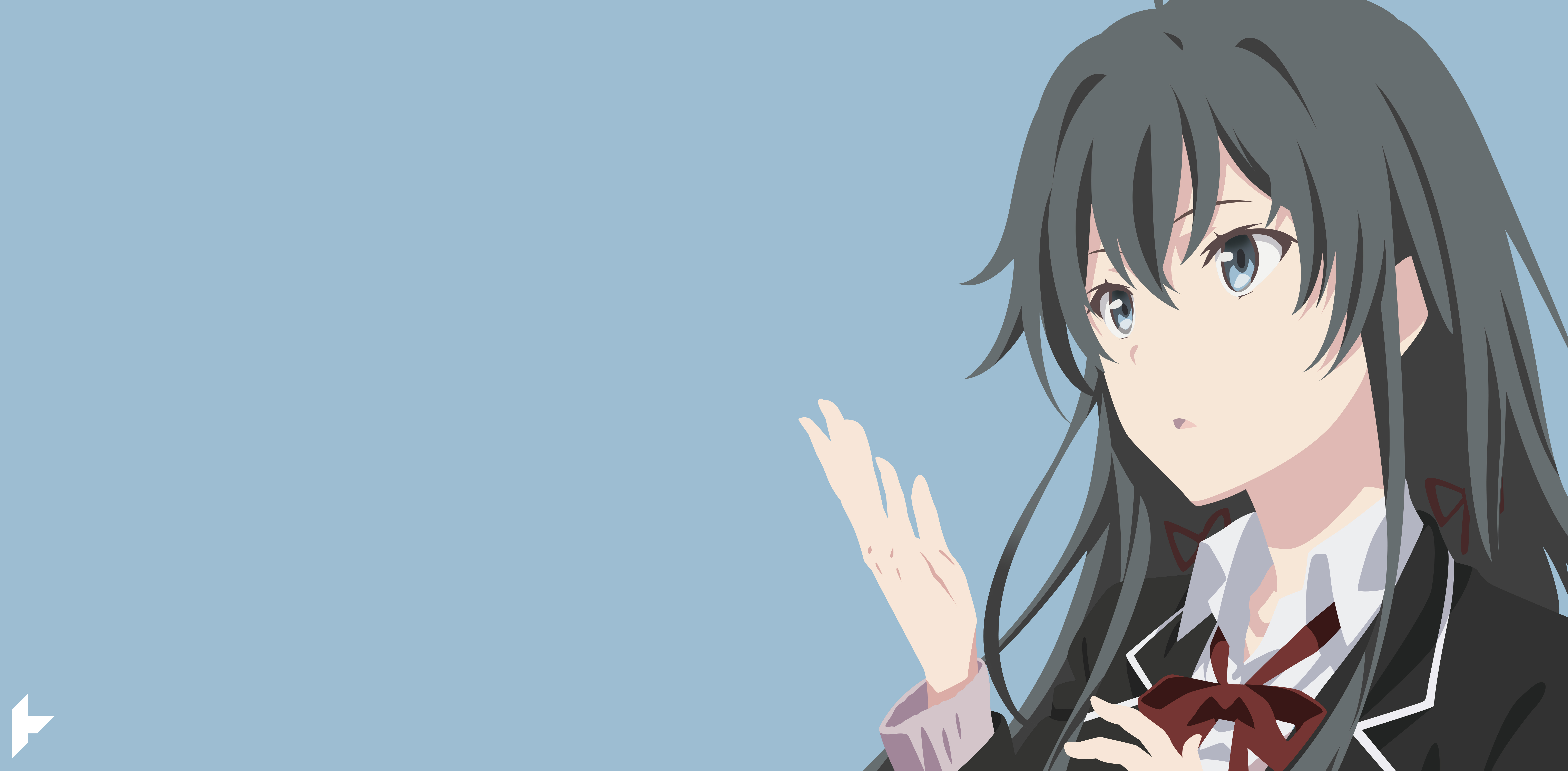 Yukino Yukinoshita in Thoughtful Pose HD Wallpaper
