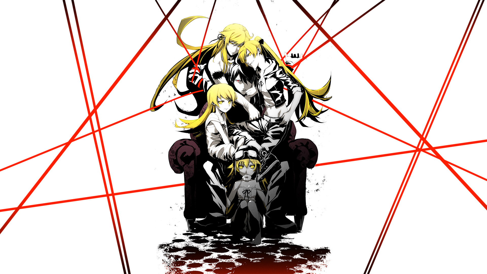 Koyomi Araragi and Shinobu Oshino from Monogatari Series HD Wallpaper