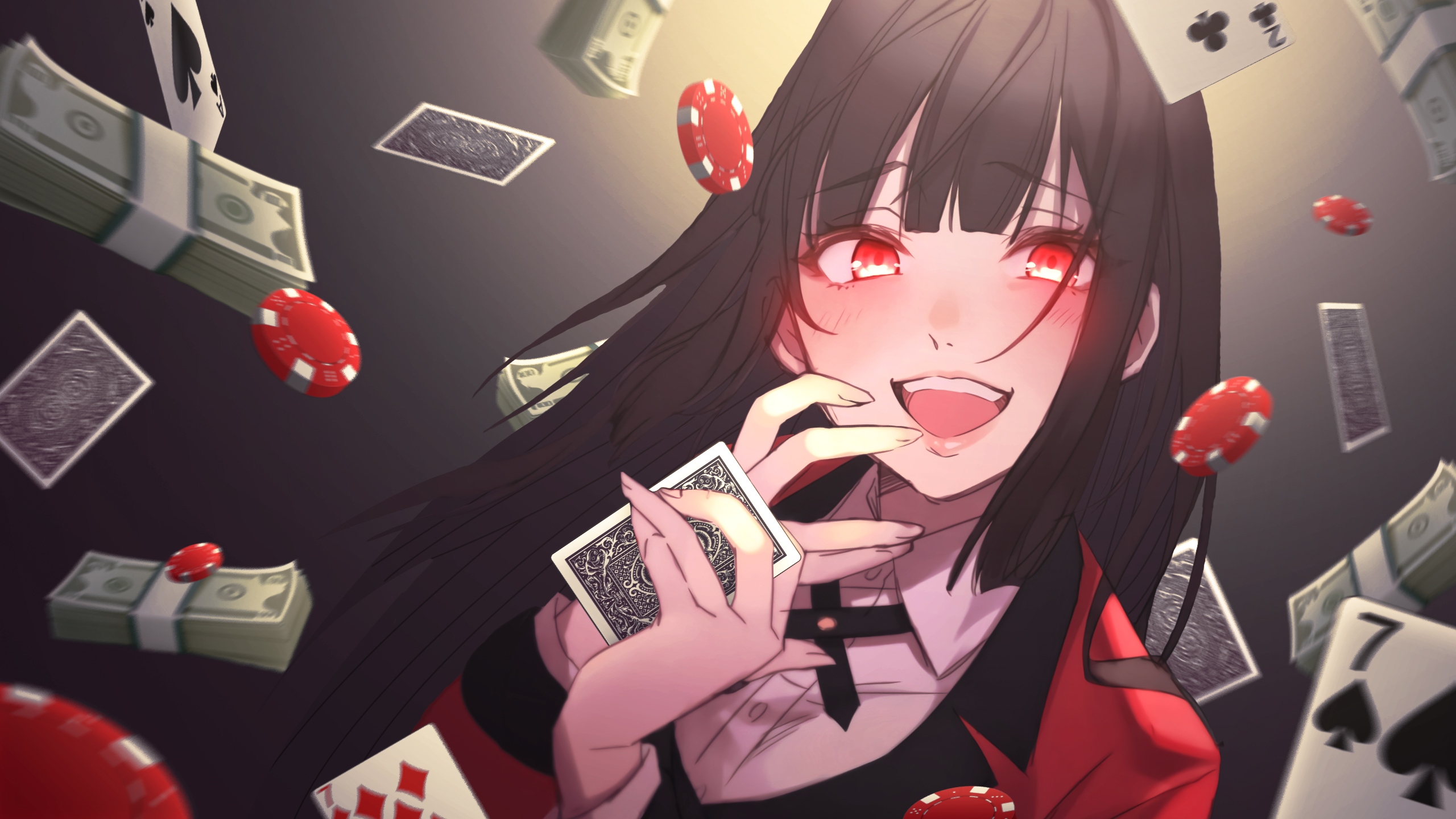 Yumeko Jabami from Kakegurui gambling HD Wallpaper