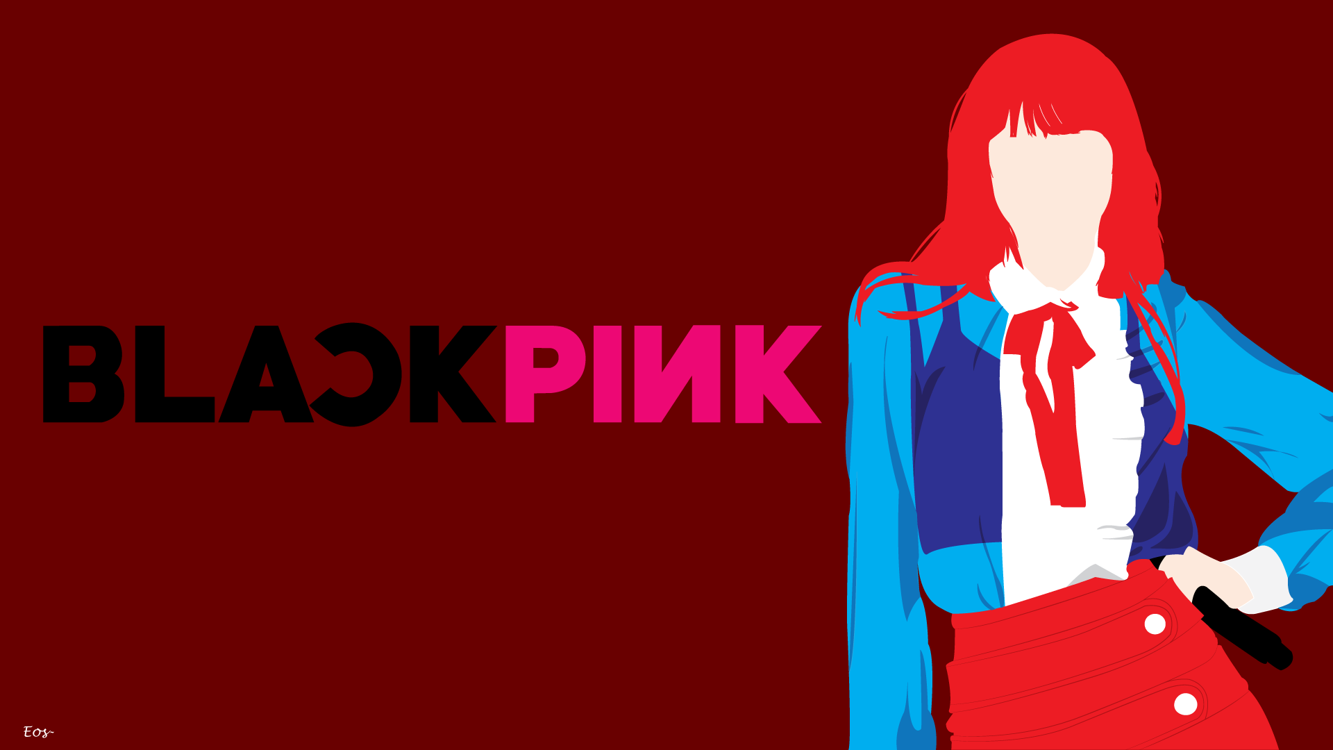BlackPink Minimalist Art with Lisa Manoban HD Wallpaper