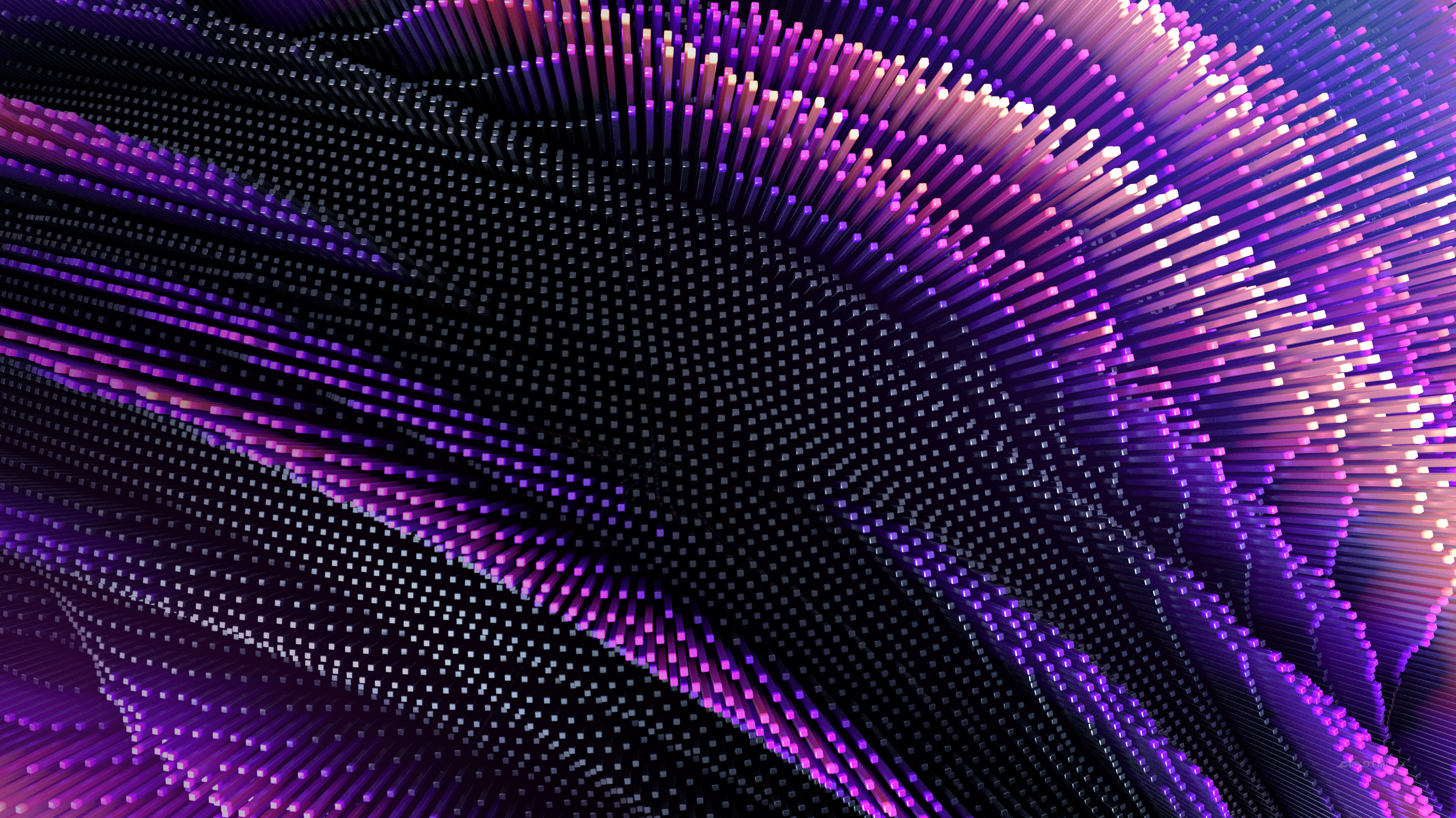 Abstract Purple Neon Waves 4K HD Wallpaper