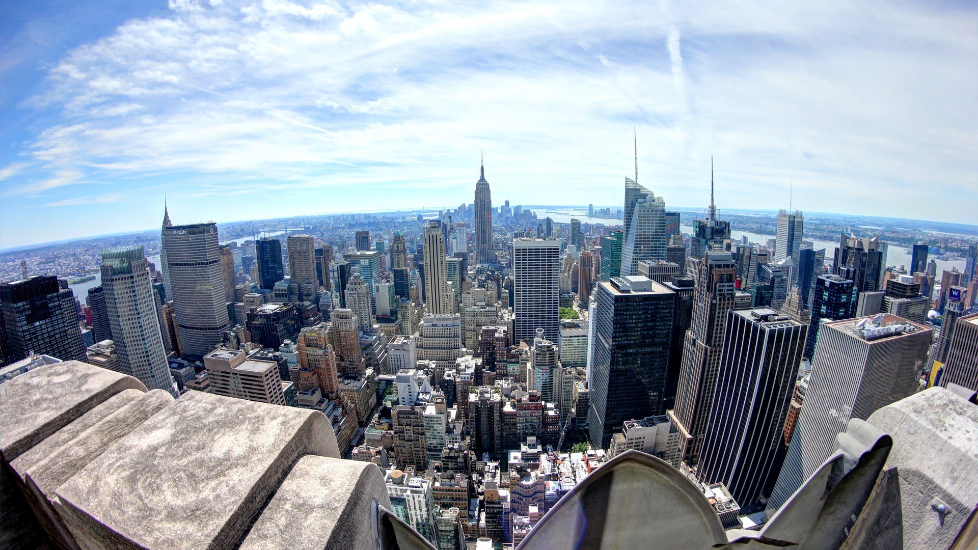 New York City Skyline with Empire State Building HD Wallpaper