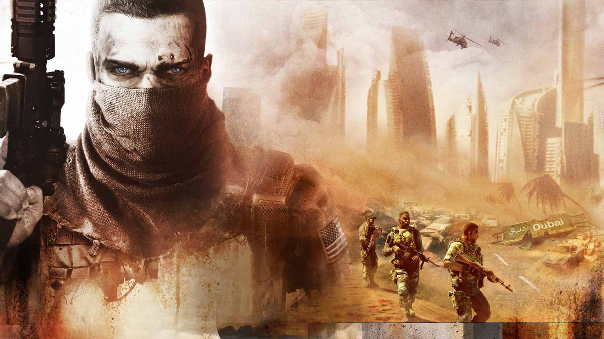 Soldier from Spec Ops: The Line in Dubai HD Wallpaper