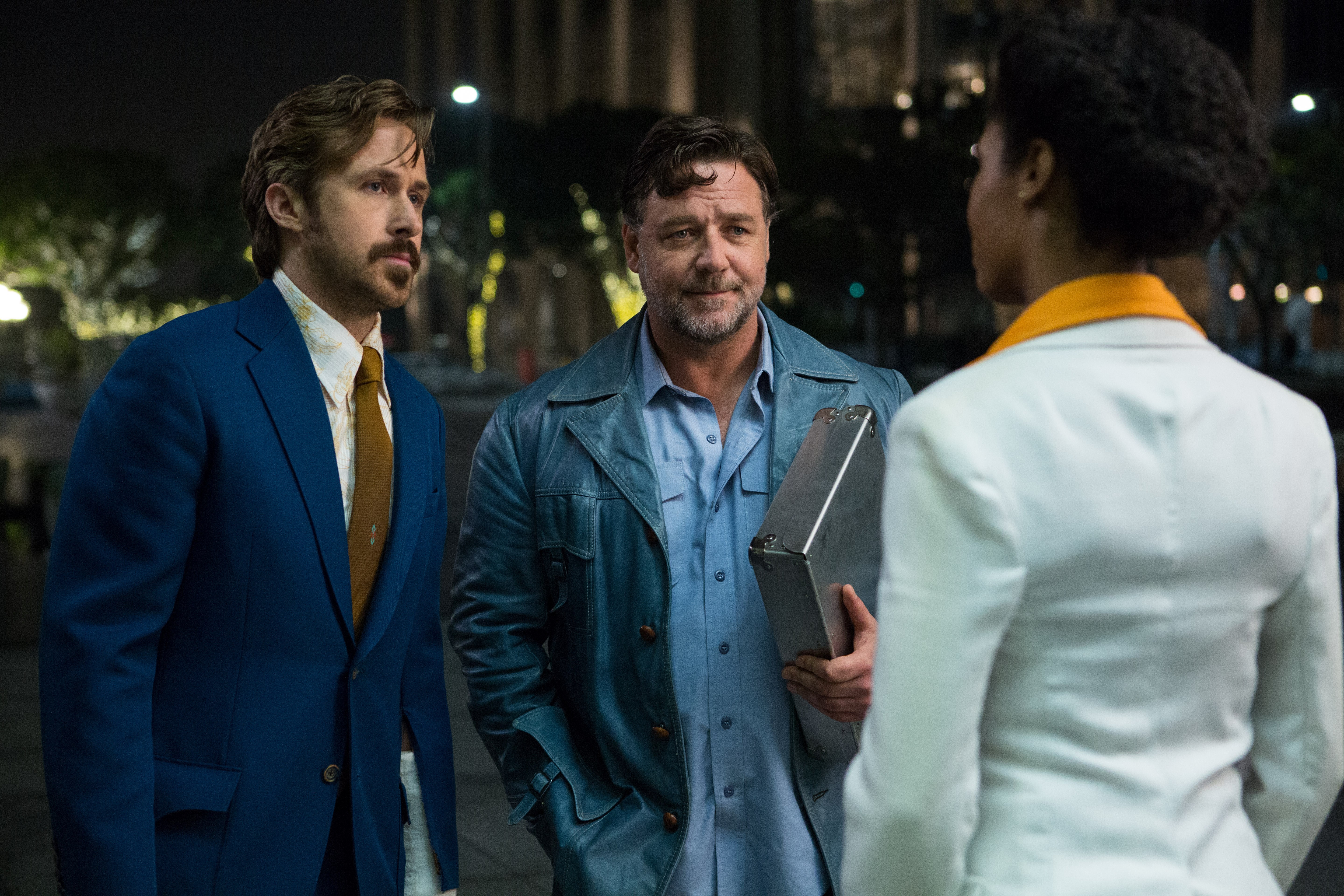Ryan Gosling and Russell Crowe in The Nice Guys HD Wallpaper