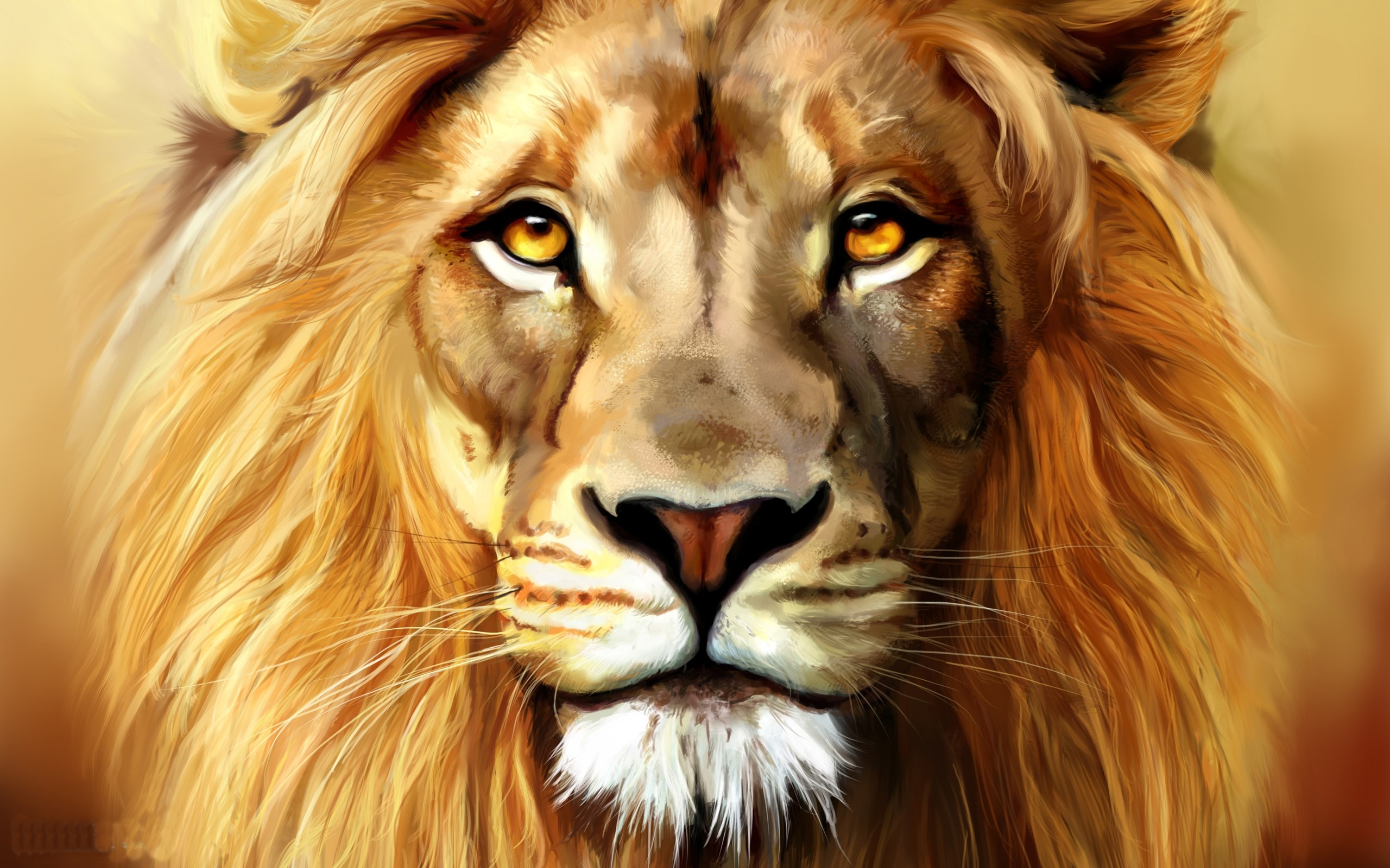 Close-up portrait of a majestic lion HD Wallpaper