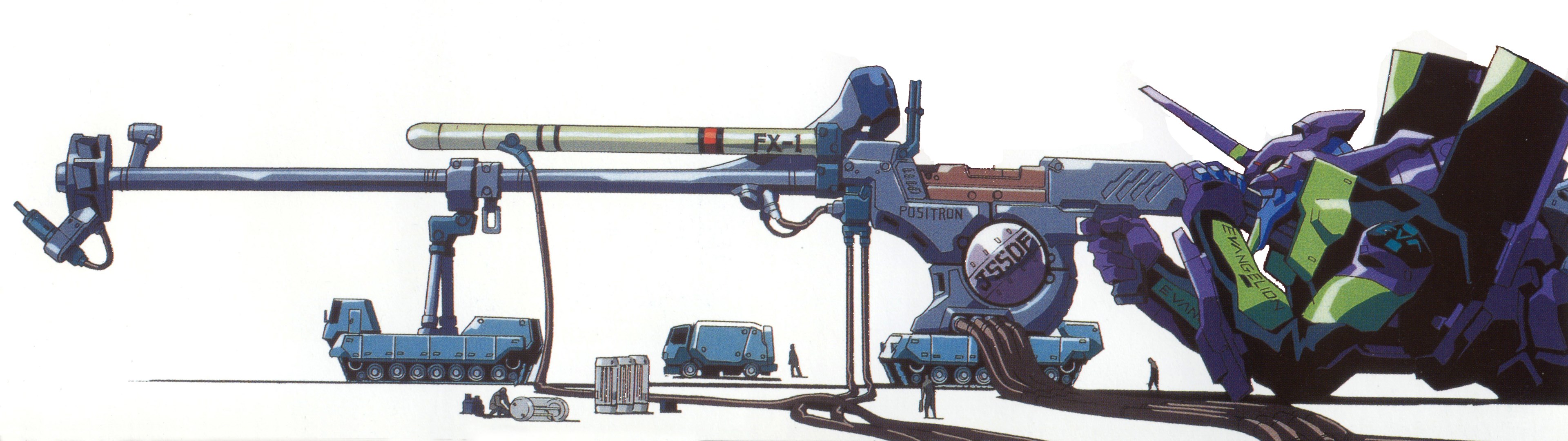 Evangelion Unit-01 with Positron Rifle HD Wallpaper