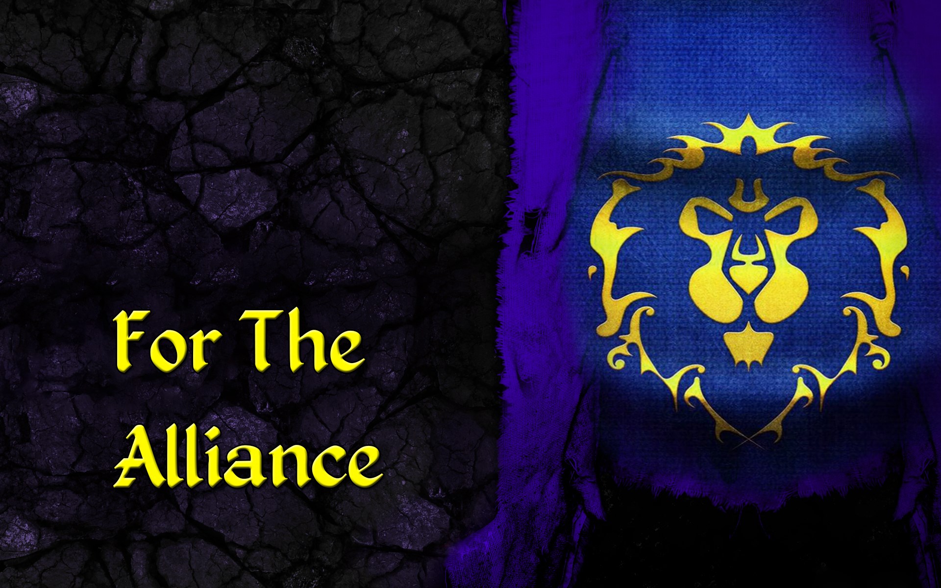For The Alliance World of Warcraft logo HD Wallpaper