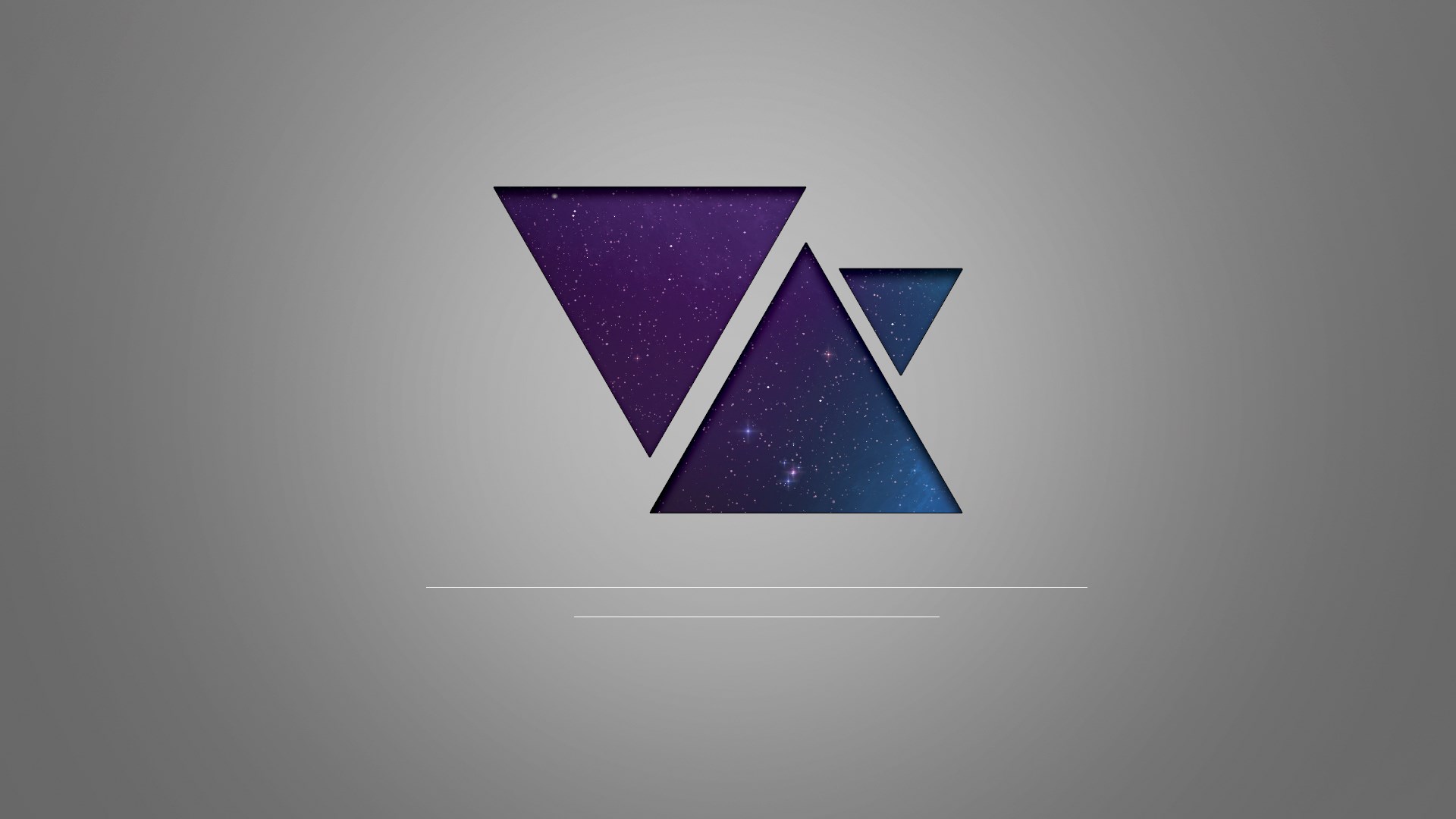 Minimalist abstract triangles with starry sky HD Wallpaper