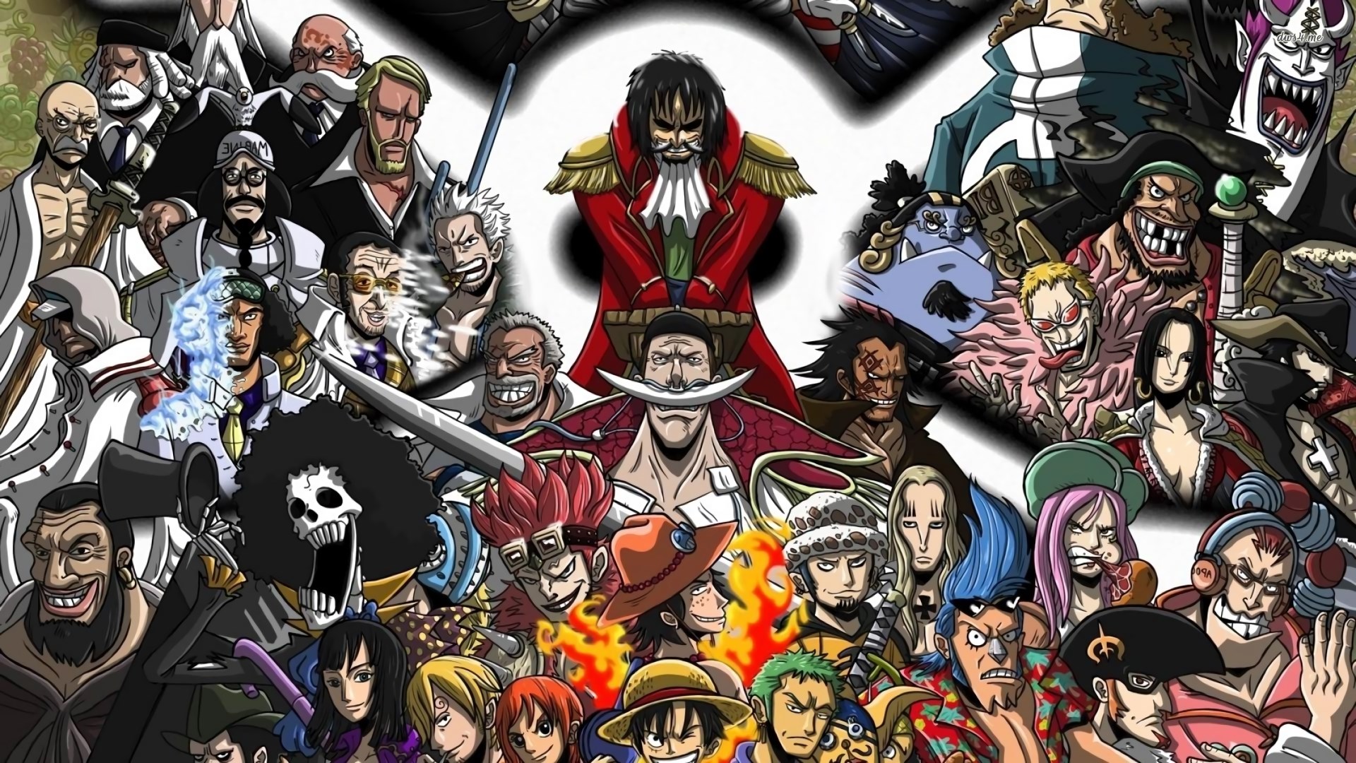 One Piece characters collage HD Wallpaper