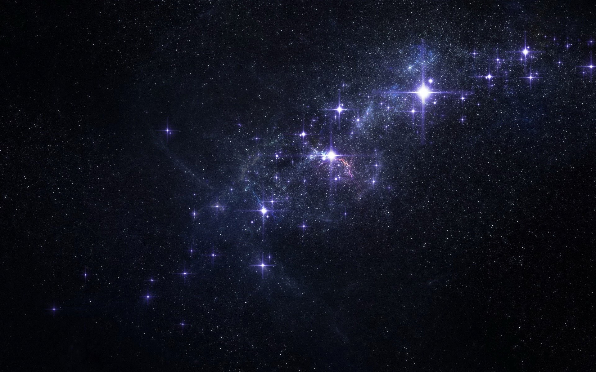 Pretty stars in the night sky HD Wallpaper