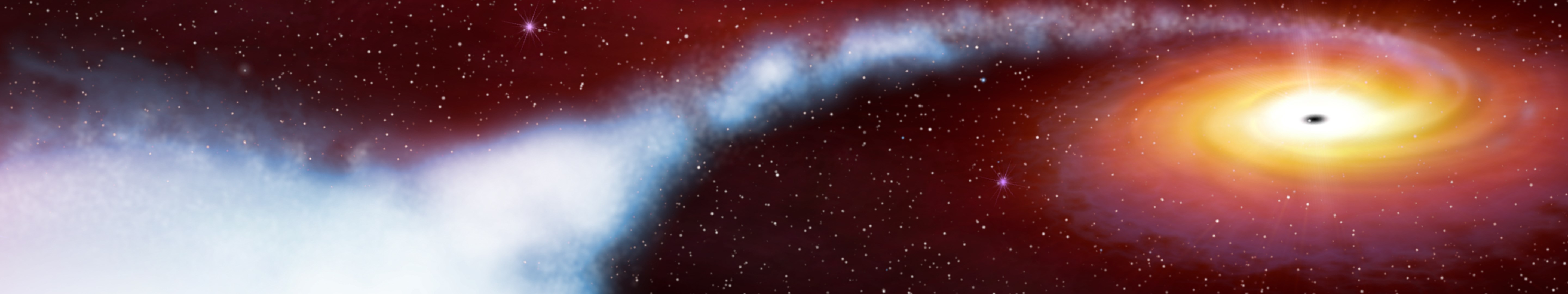 Black hole with accretion disk and nebula HD Wallpaper