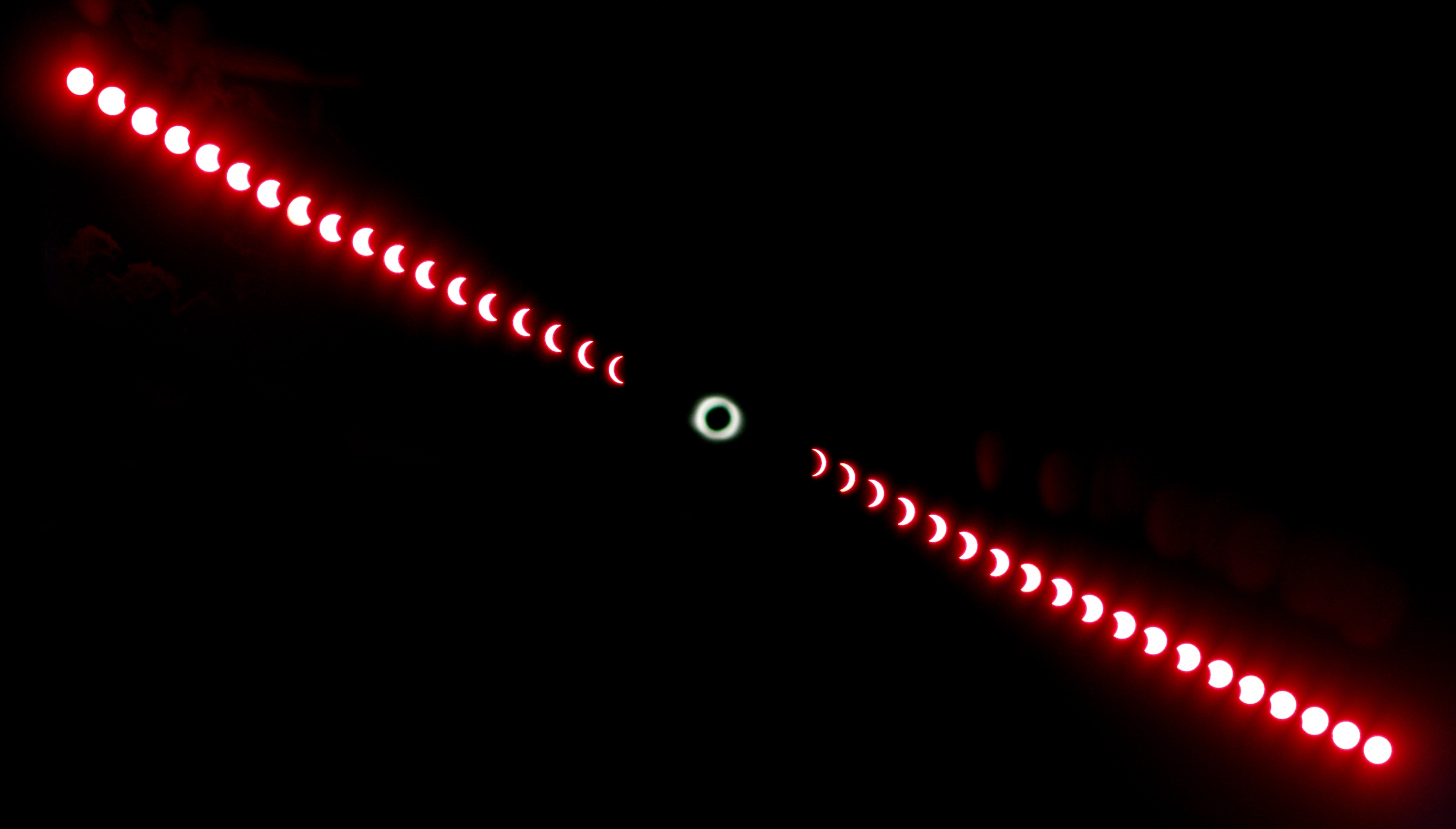 Solar eclipse sequence HD Wallpaper