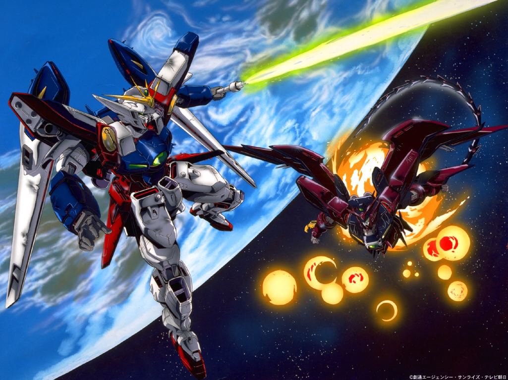 Gundam Wing Zero Custom vs. Gundam Deathscythe Hell HD Wallpaper