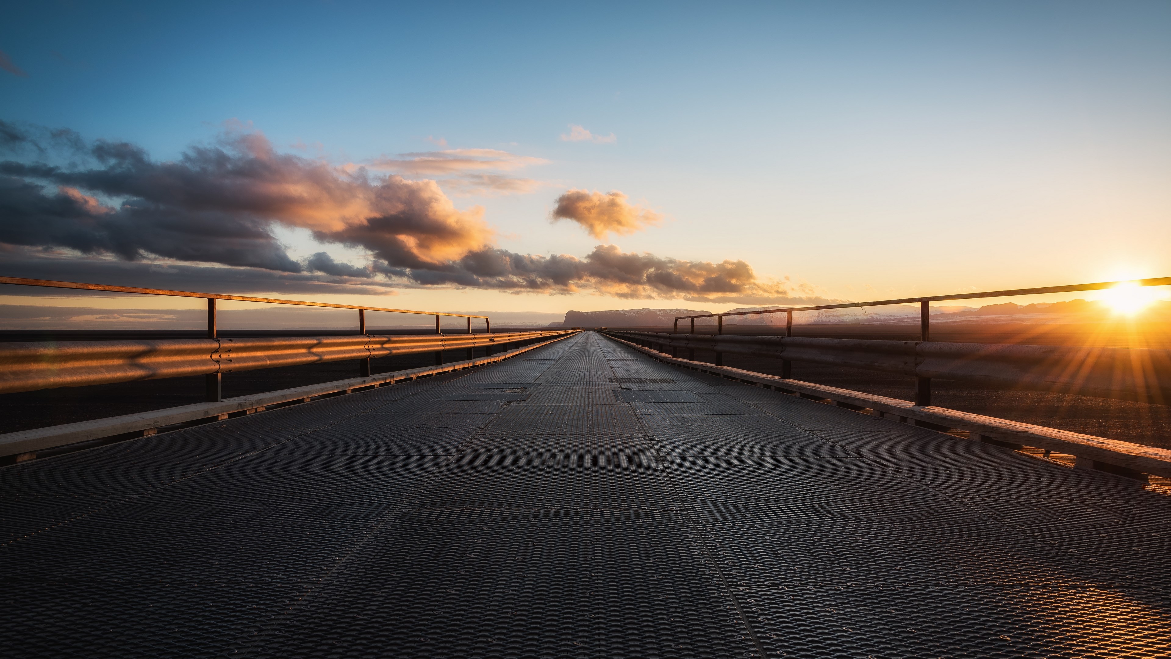 4K Bridge at Sunset HD Wallpaper