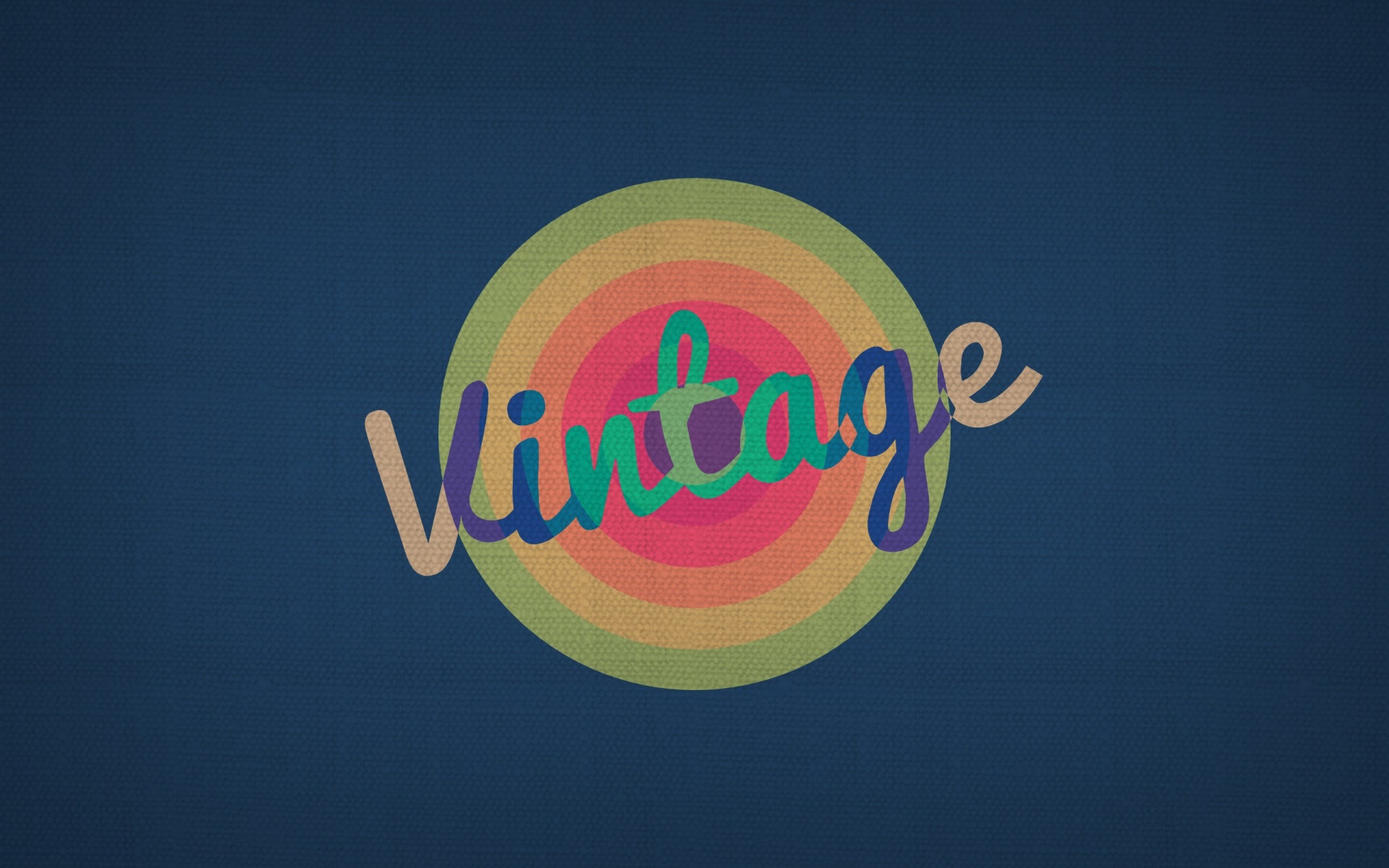 Vintage text on colorful circles HD Wallpaper