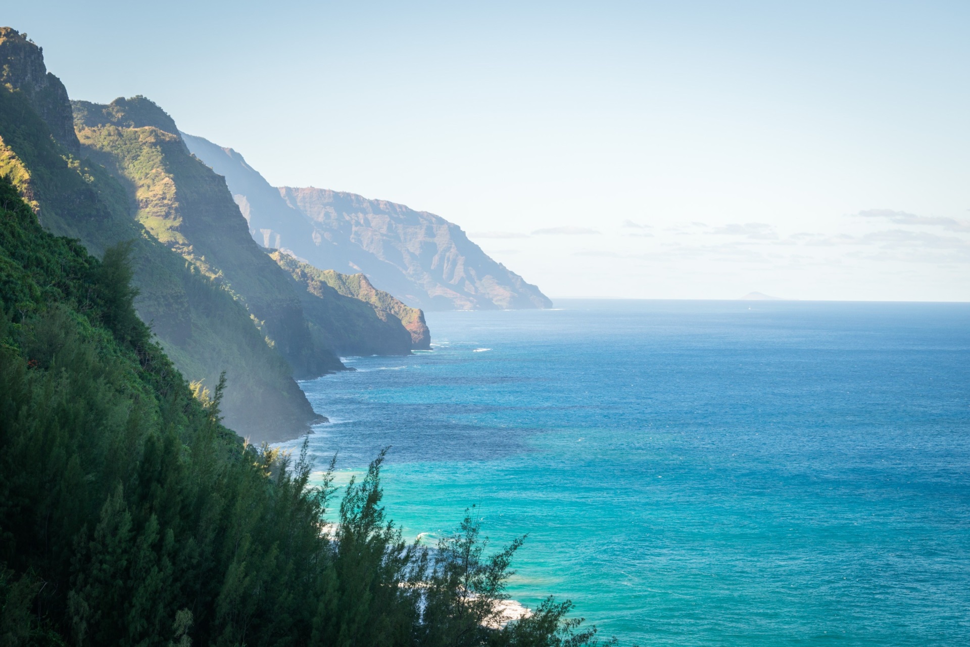 Na Pali Coast Kauai Hawaii Ocean View HD Wallpaper
