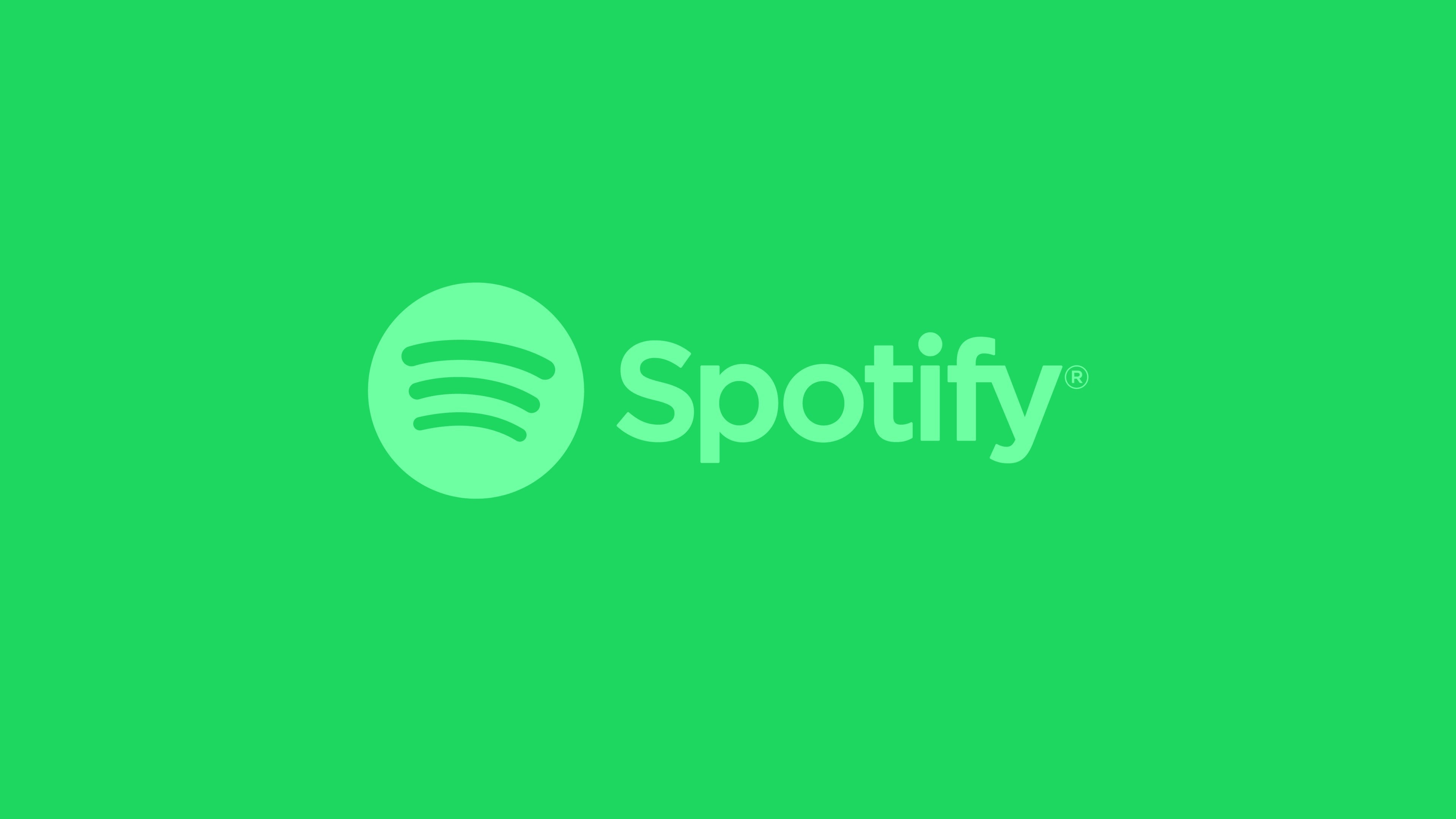 Spotify logo and text 4K HD Wallpaper