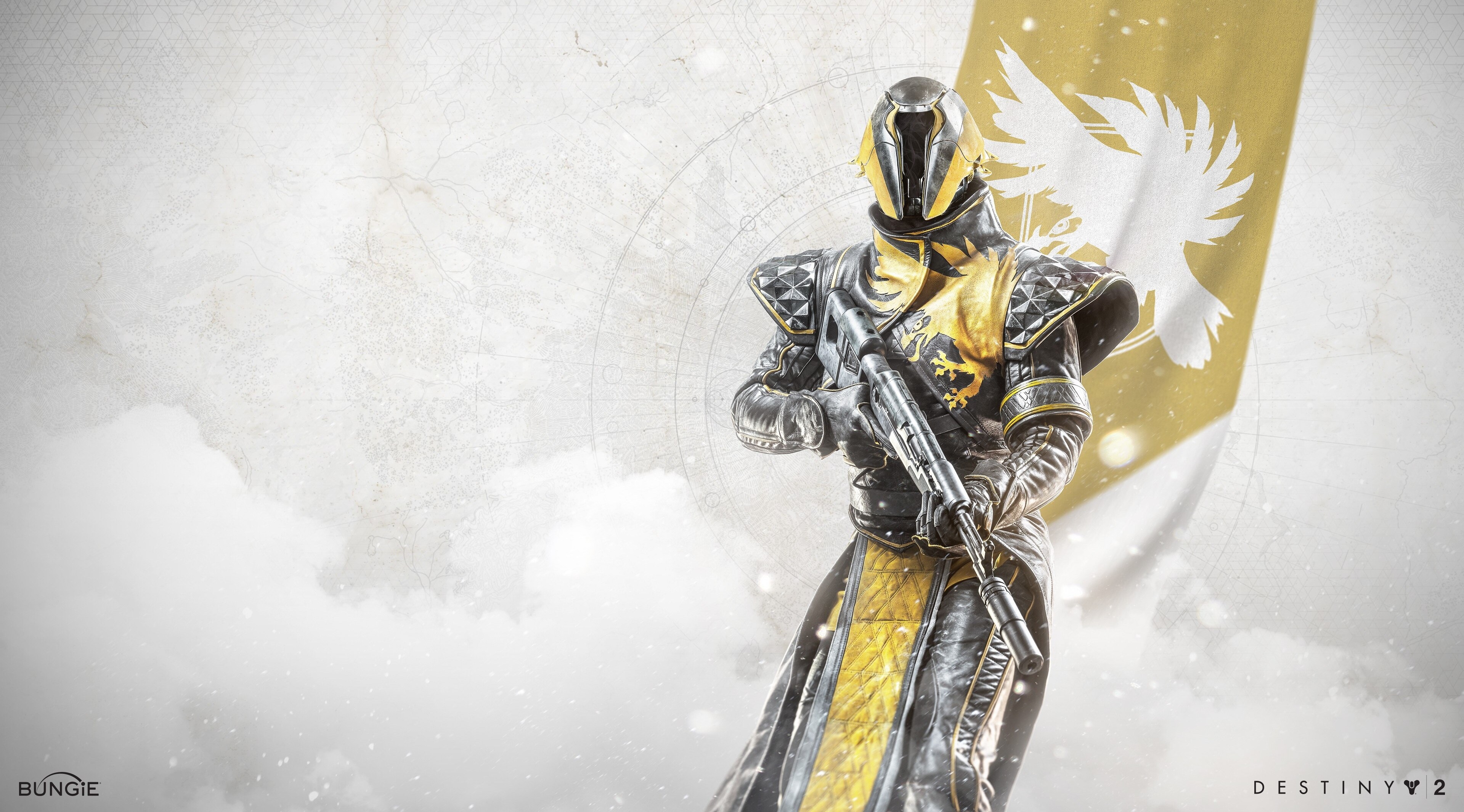 Destiny 2 Guardian with Banner HD Wallpaper