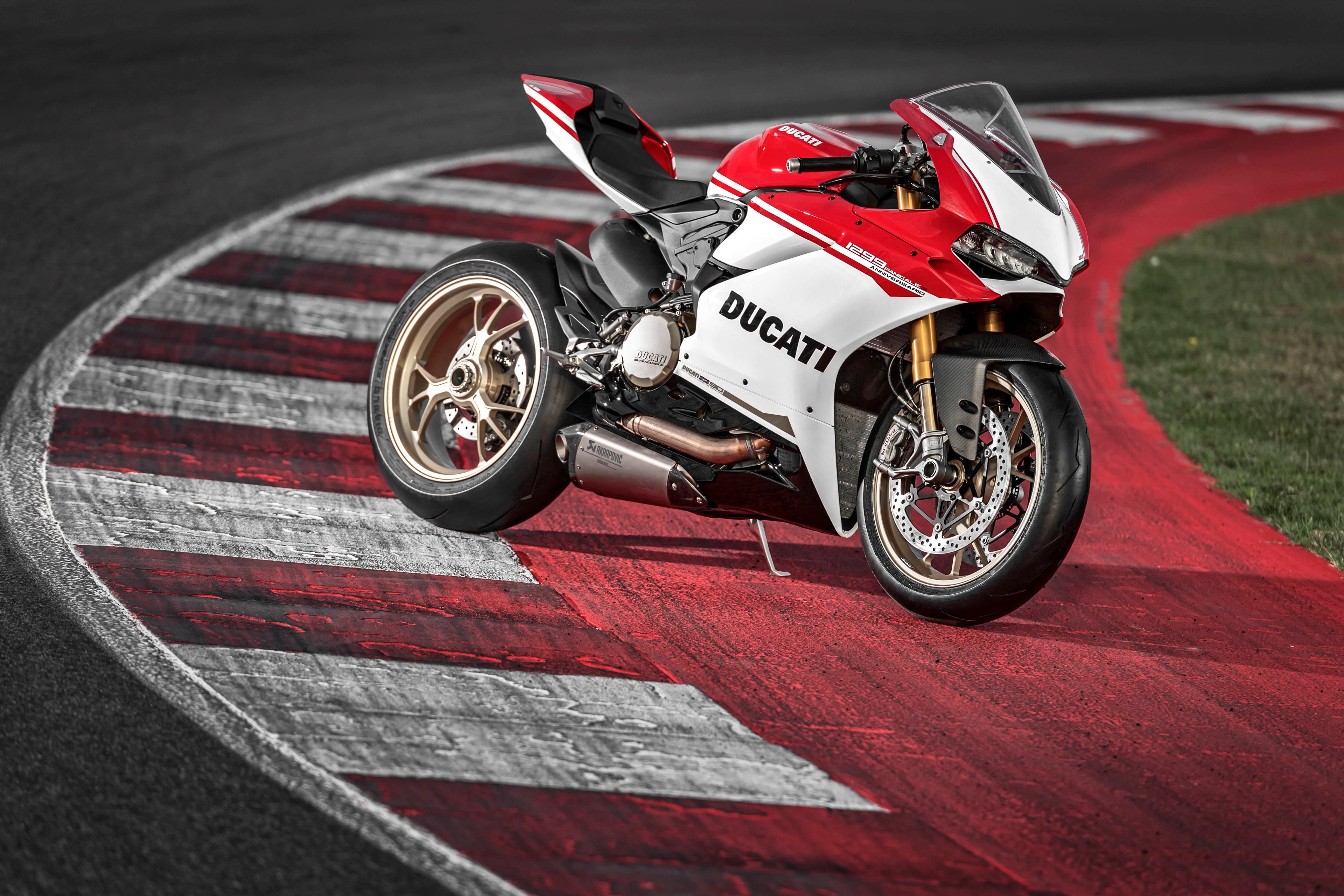Ducati motorcycle on a race track 4K HD Wallpaper