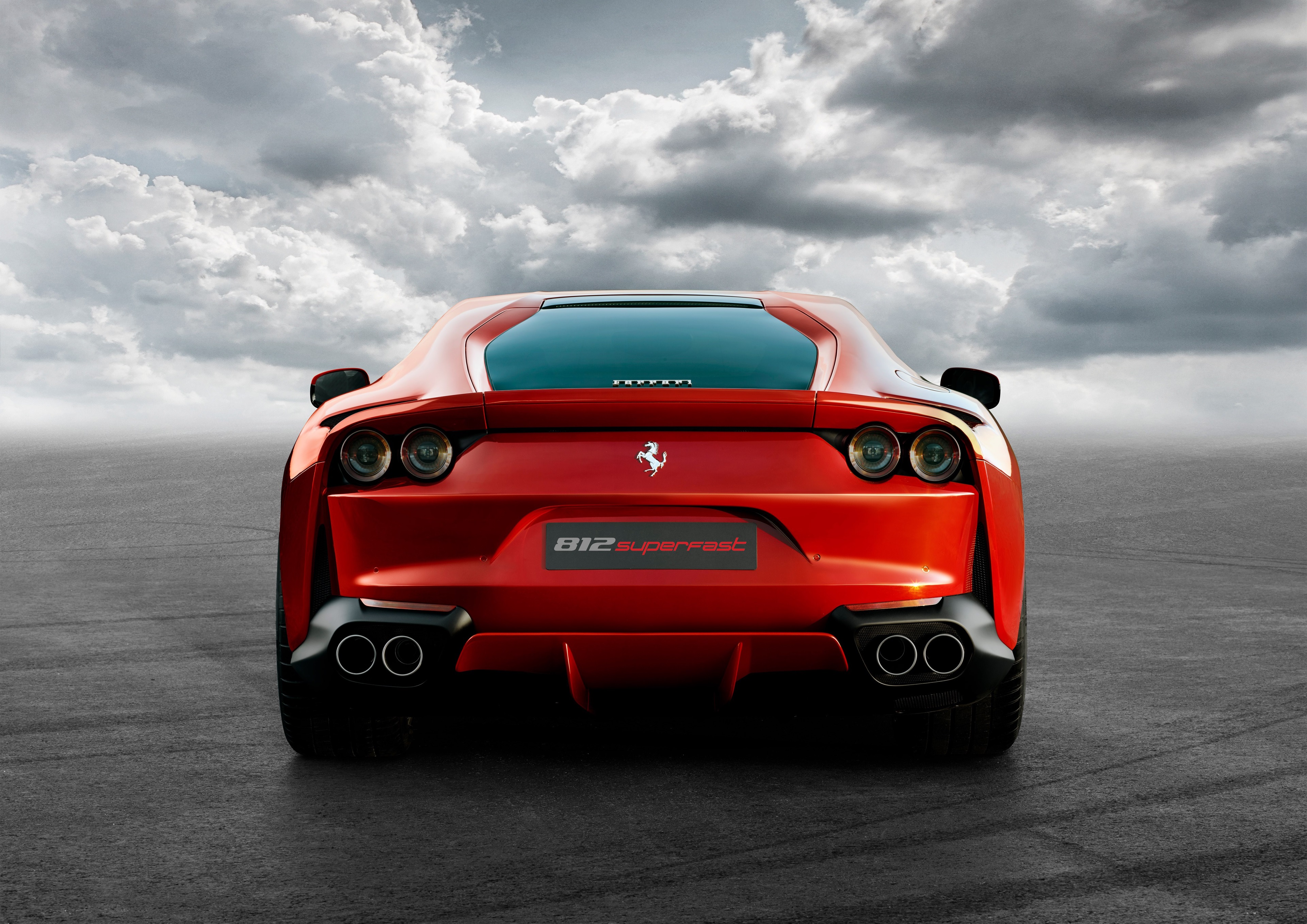 Ferrari 812 Superfast rear view 4K HD Wallpaper