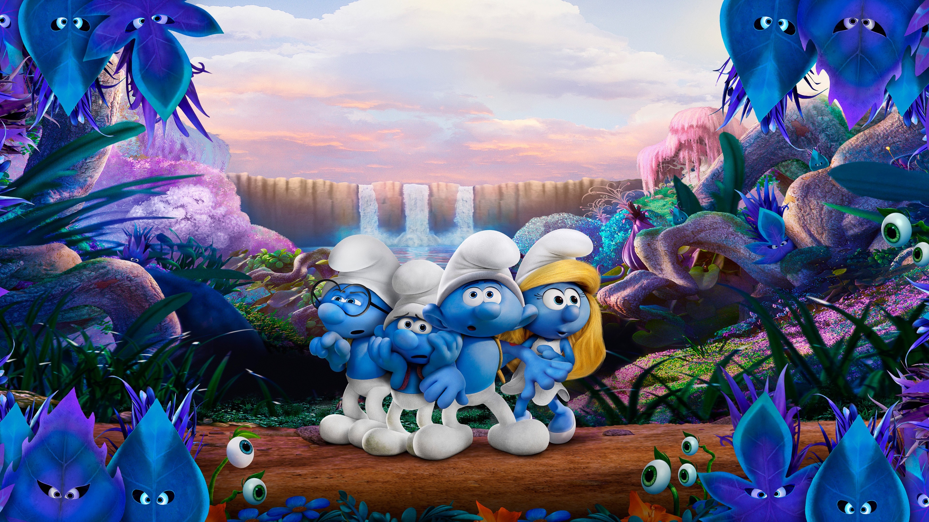 Smurfs from The Lost Village 4K HD Wallpaper