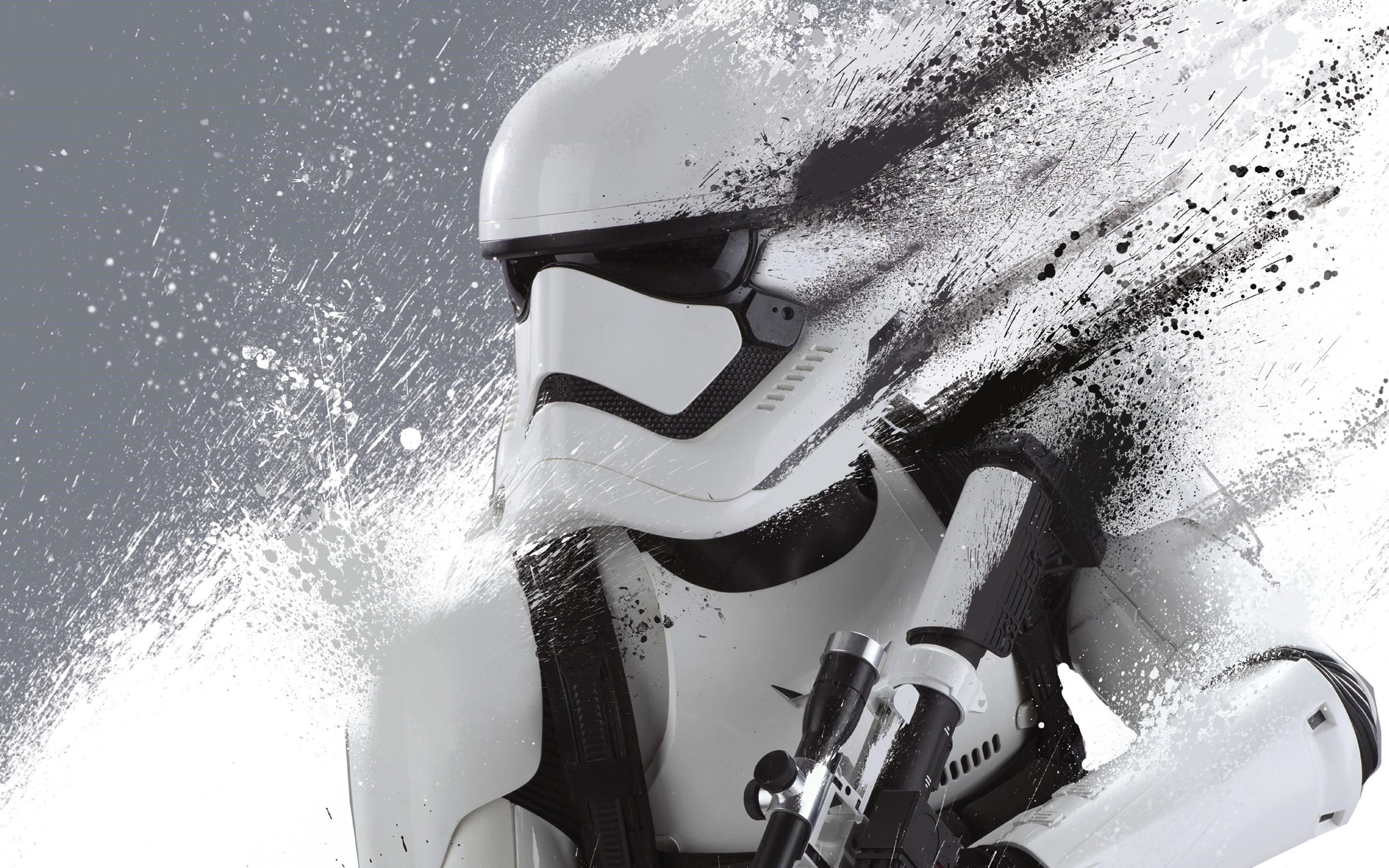Stormtrooper from Star Wars with paint splatter effect HD Wallpaper