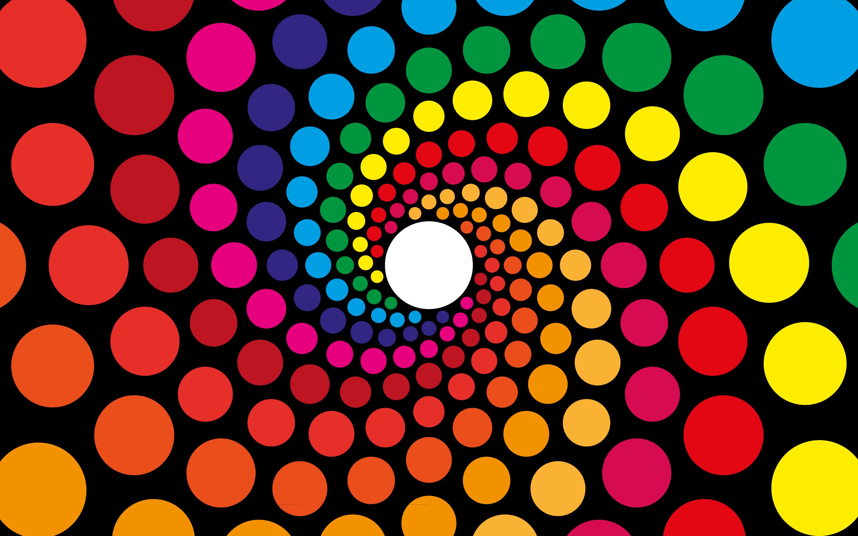 Colorful abstract spiral of circles HD Wallpaper