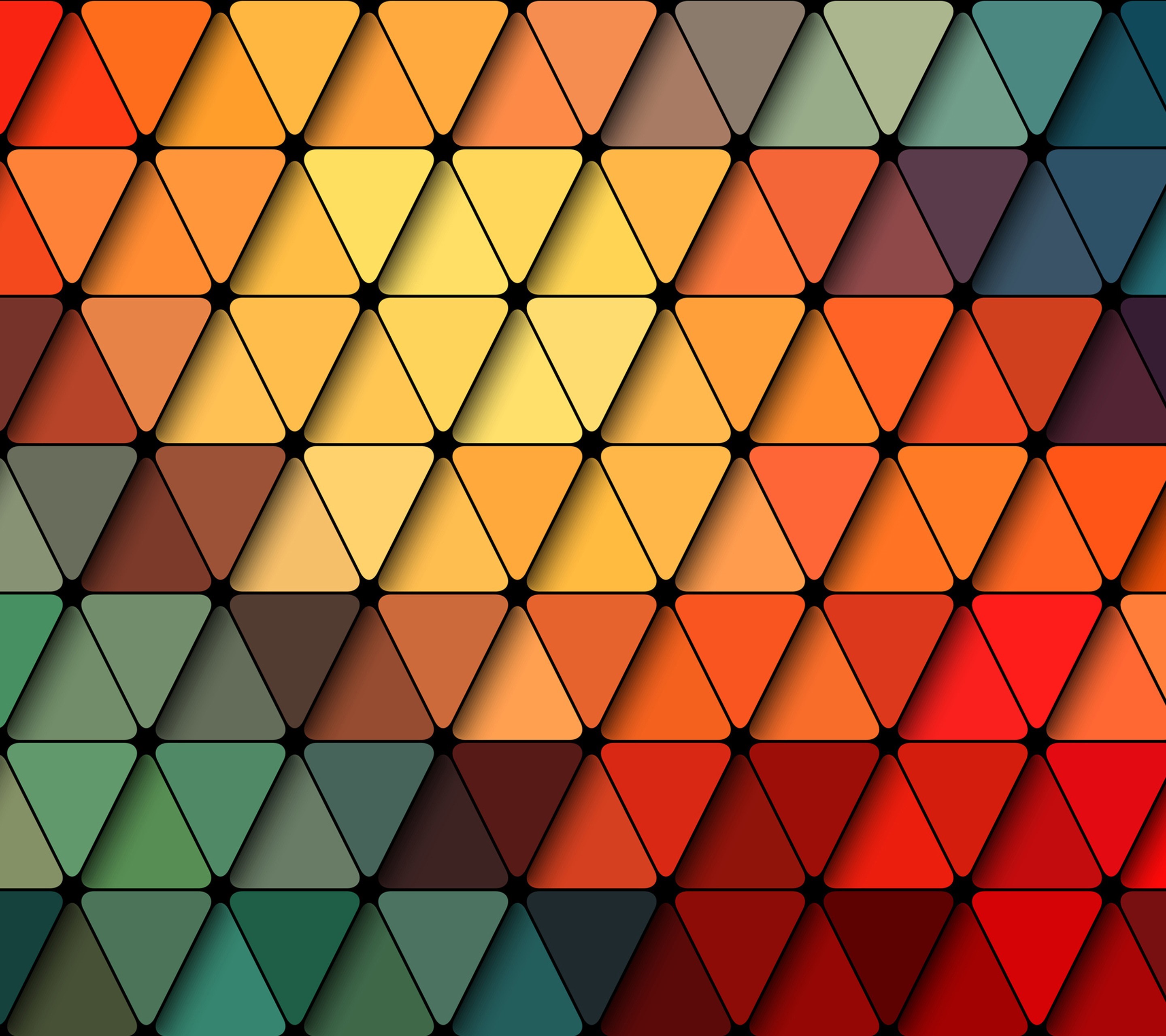 Abstract colorful triangle pattern HD Wallpaper
