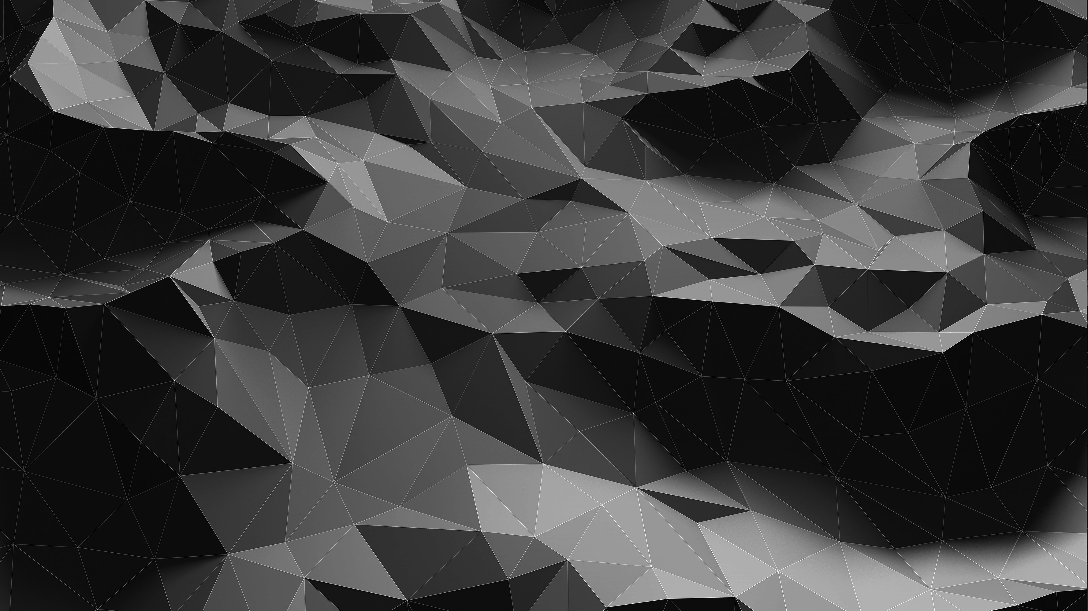 Abstract 3D Polygonal Landscape HD Wallpaper