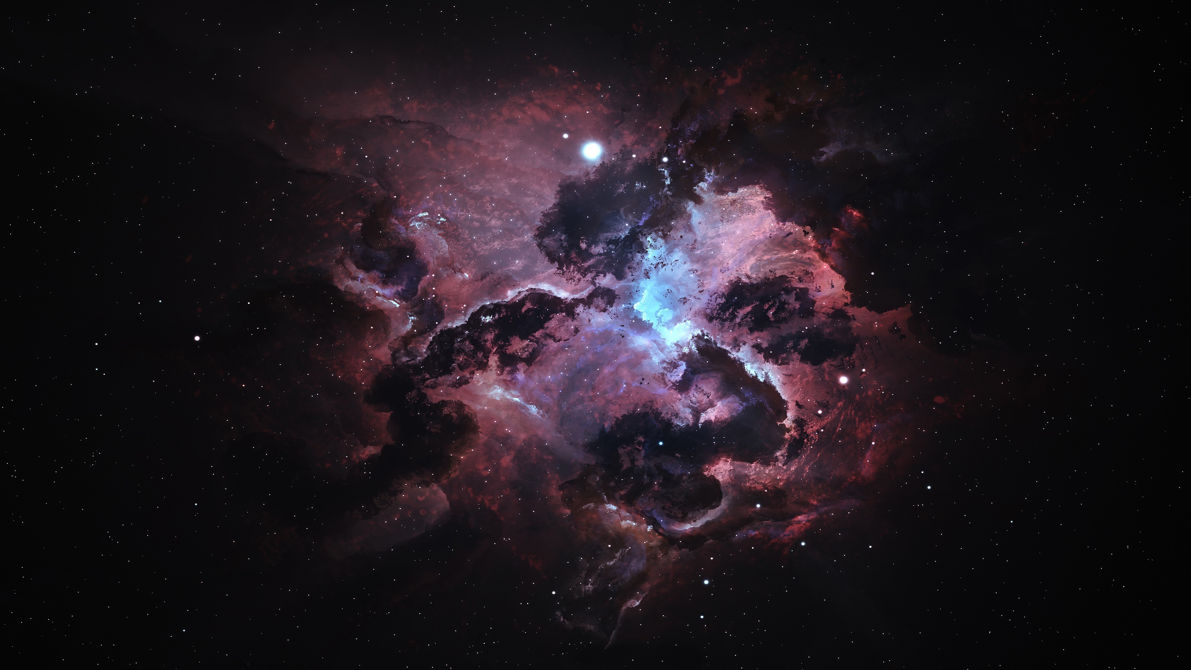 Space nebula with stars and galaxy HD Wallpaper