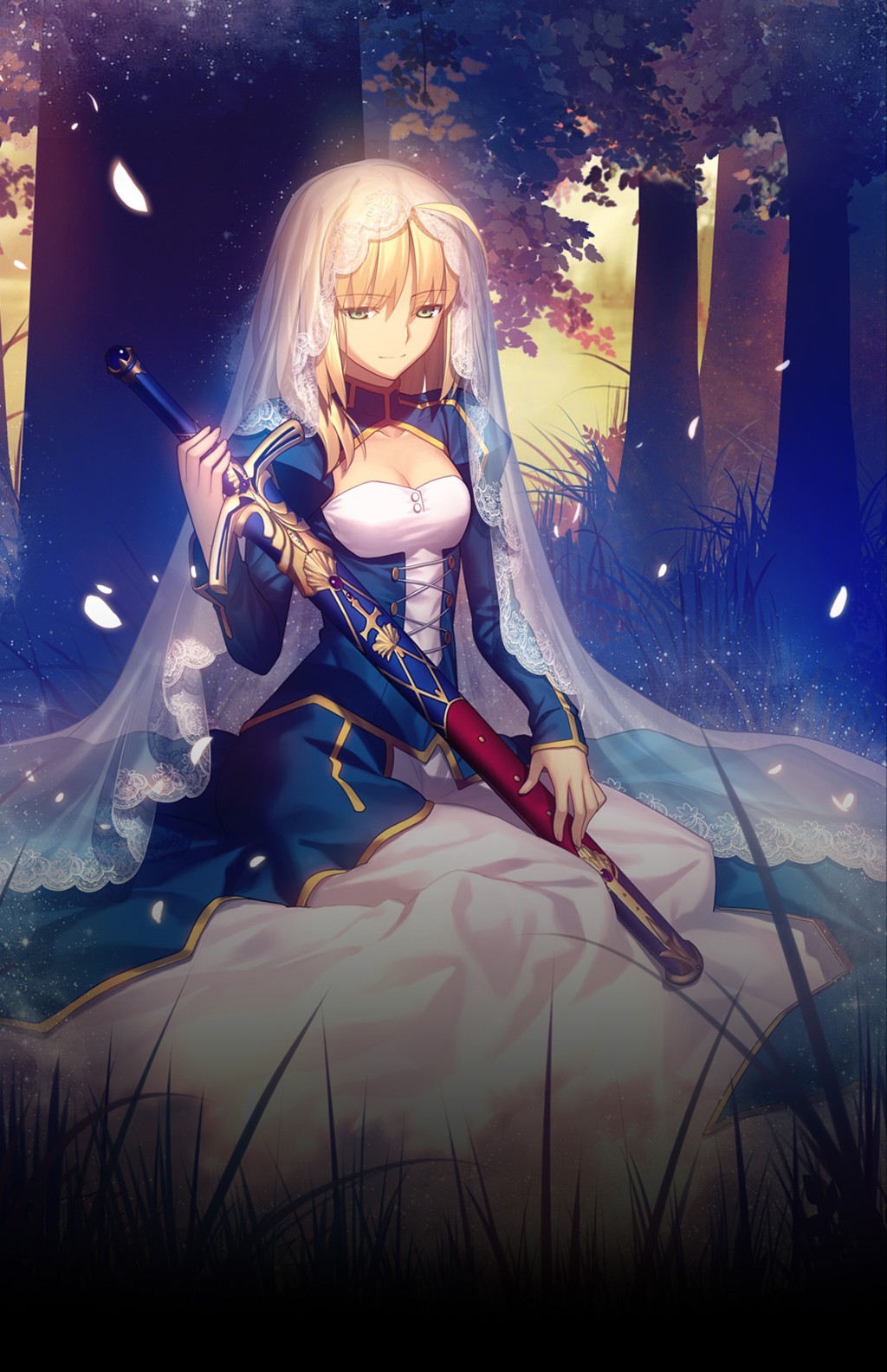 Saber from Fate Series with Sword HD Wallpaper
